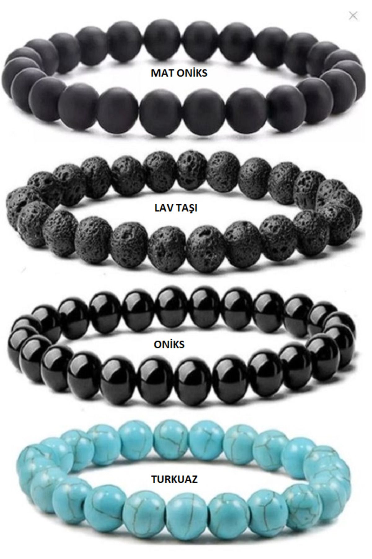 eHediyecim-4-Piece Power Luck and Balance Chakra Bracelet Set 2