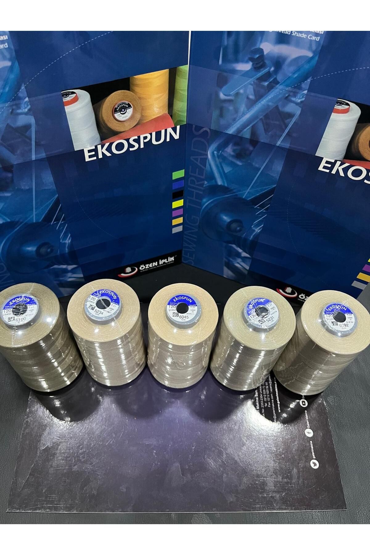 AYHANMAK-Set of 5 Sewing Thread 120 No 5000m Polyester Ekospun, High Strength, Ultra Quality 3