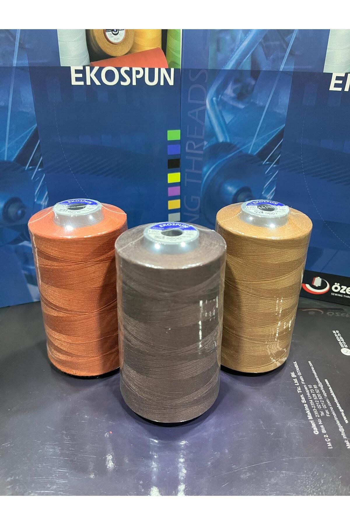 AYHANMAK-Set of 3 Sewing Thread 120 No 5000m Polyester Ekospun, High Strength, Ultra Quality 2