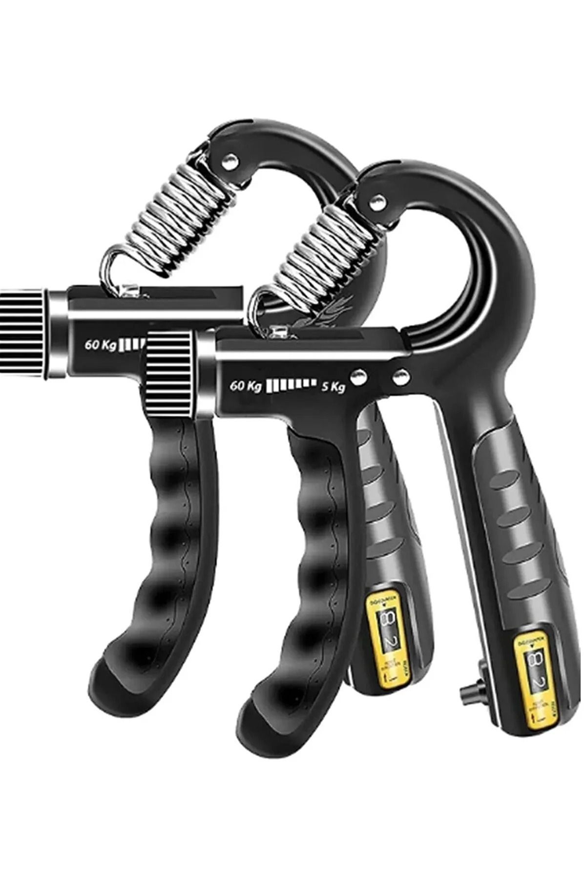 Ayarlı (Sayaçlı) El Yayı 5-60 Kg Ayarlanabilir Bilek Kas Güçlendirme Aleti Kaydırmaz Damar Çıkartıcı