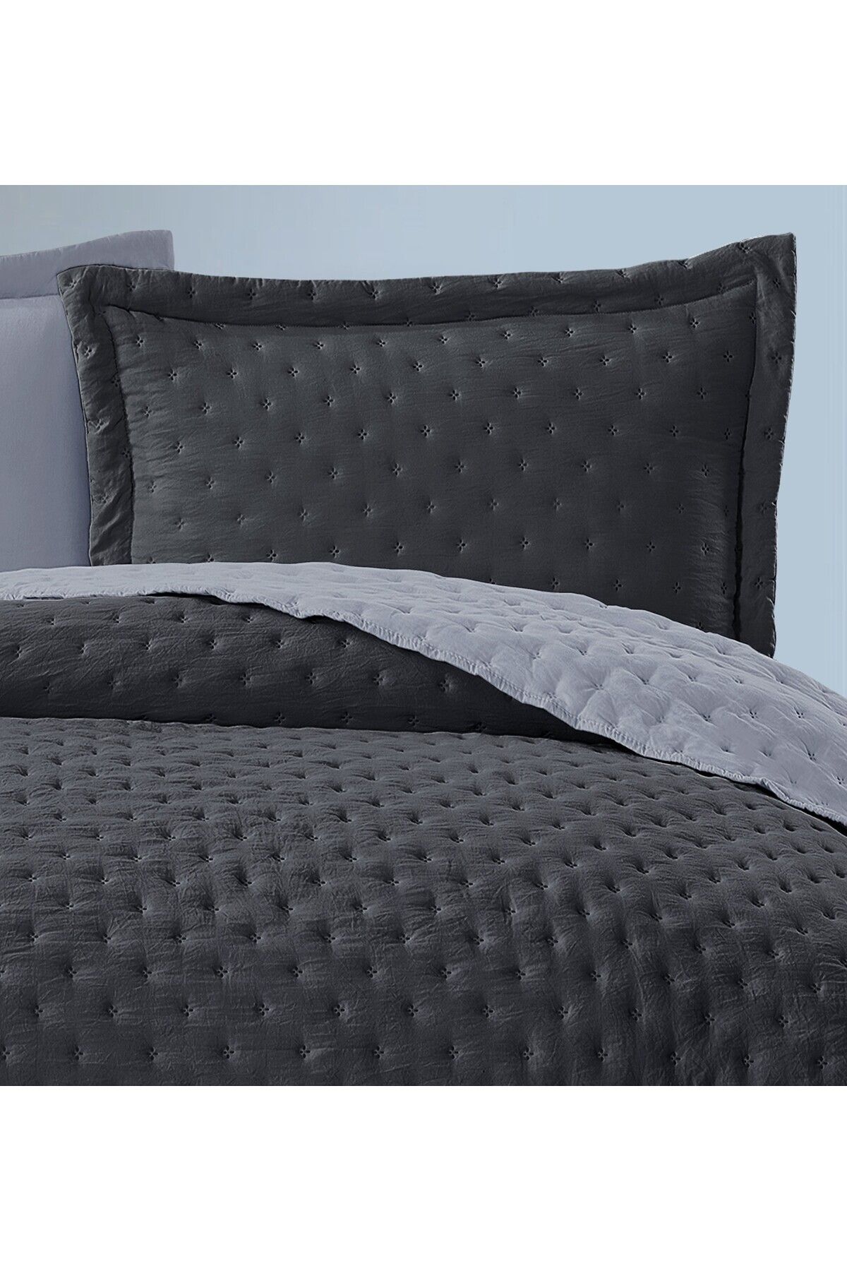 Bella Home-طقم مفرش سرير ناعم مغسول على الوجهين 2