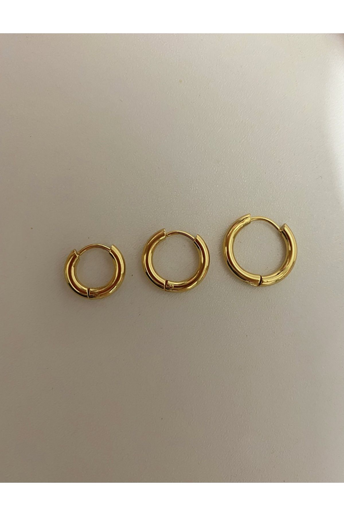 KARARMAZ CERRAHİ ÇELİK 3 LÜ (3BOY) KALIN HALKA KÜPE SETİ