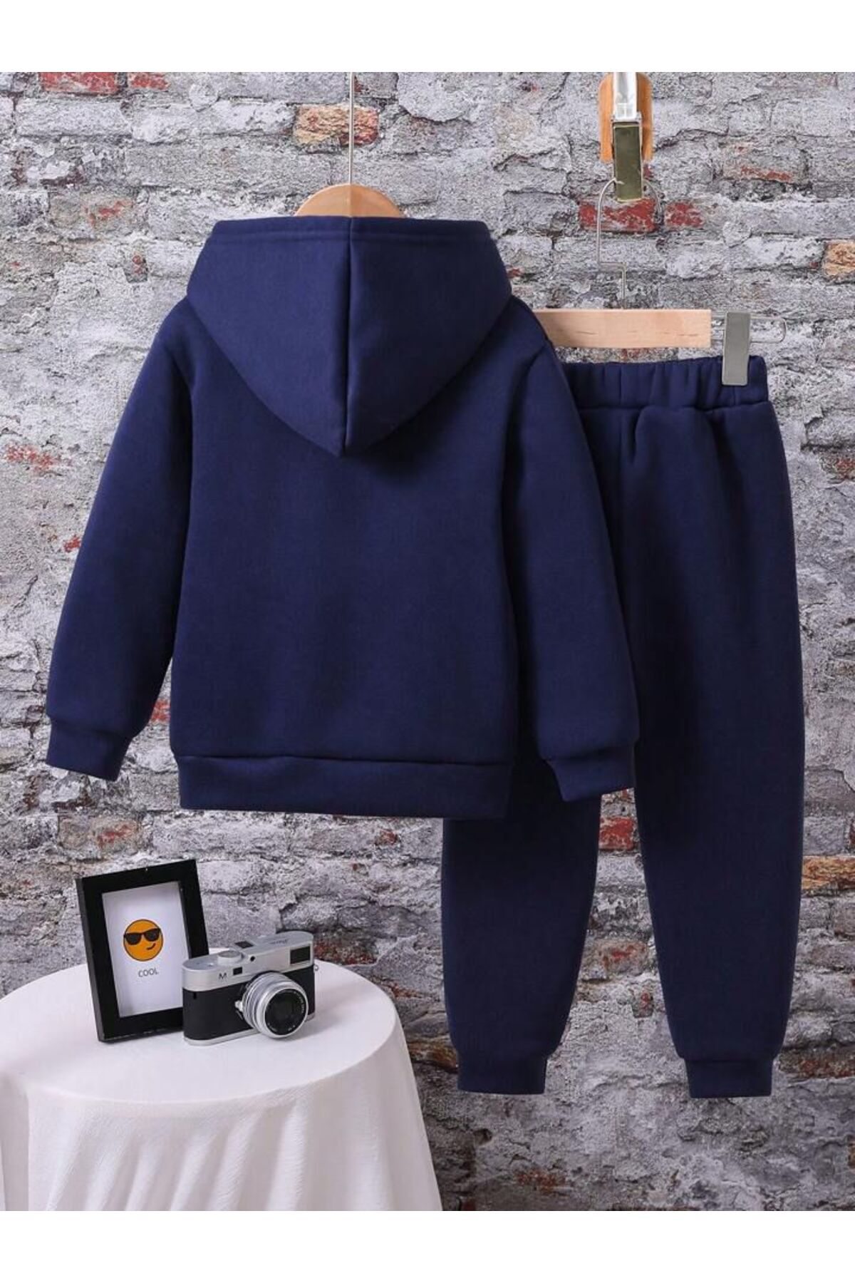 BYMEER Σετ φόρμας με κουκούλα Newyourkl εμπριμέ Navy Blue