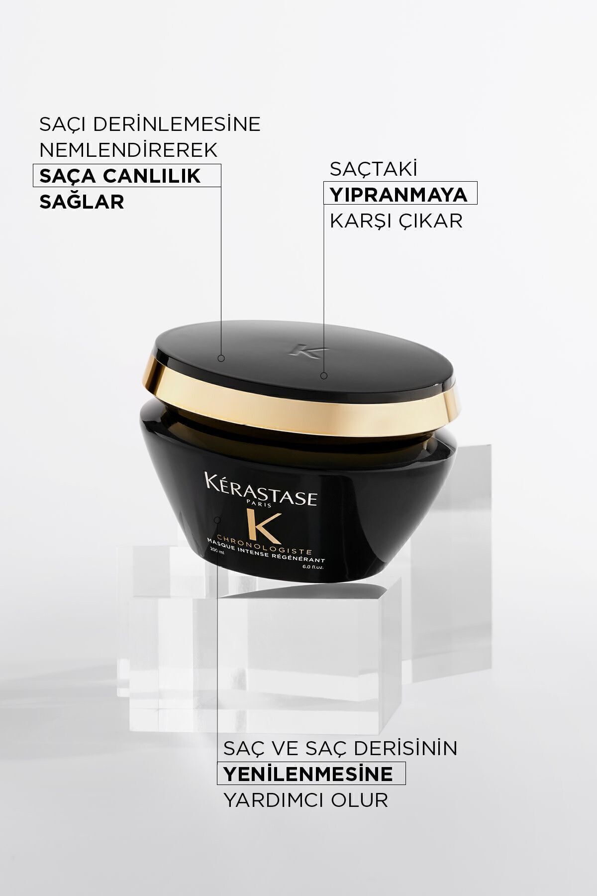 Kerastase SİYAH Chronologiste Masque Intense Régénérant Yenileyici