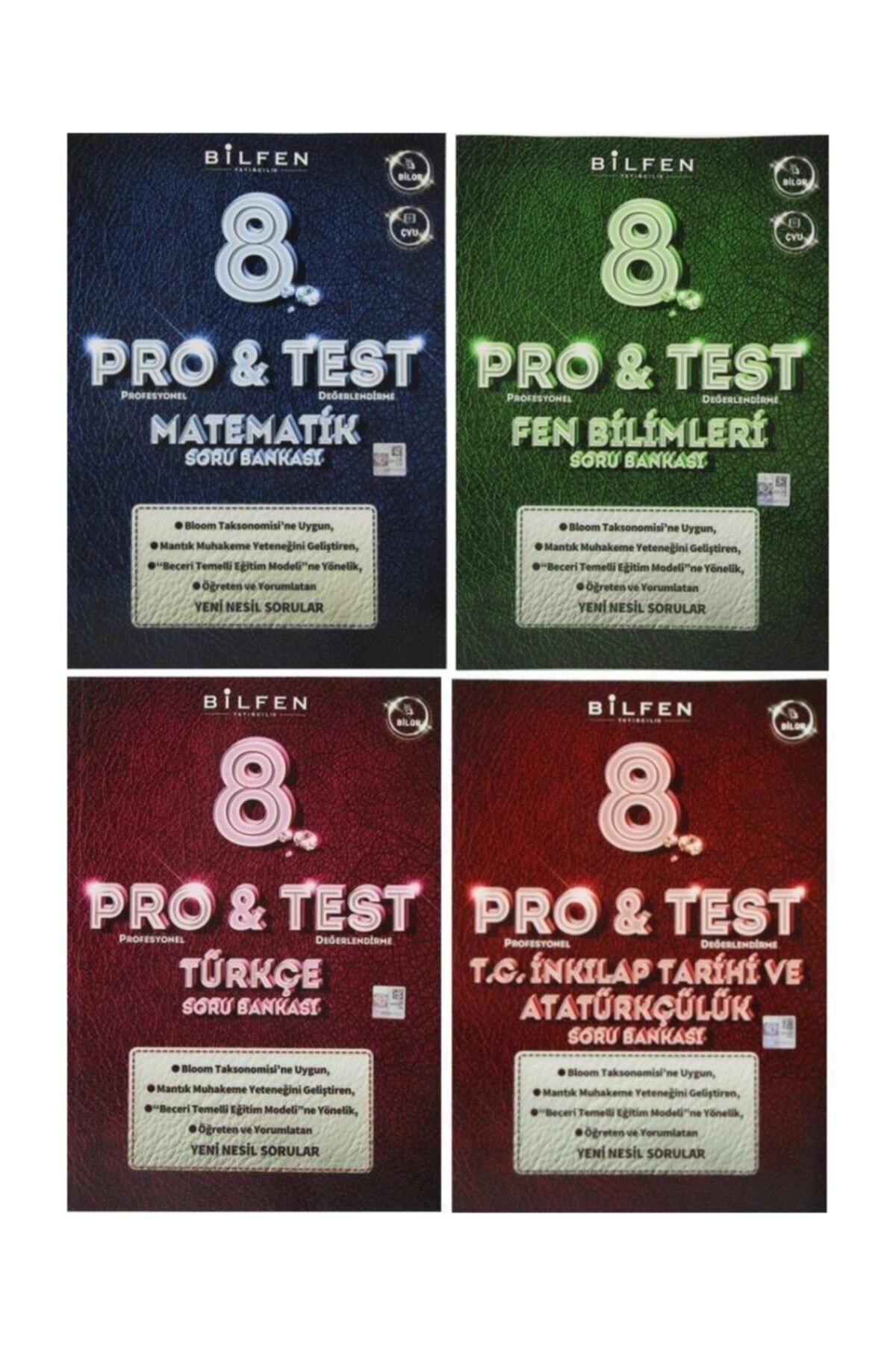 Bilfen Yayıncılık 8. Sınıf Pro & Test Soru Bankası Seti 4 Kitap