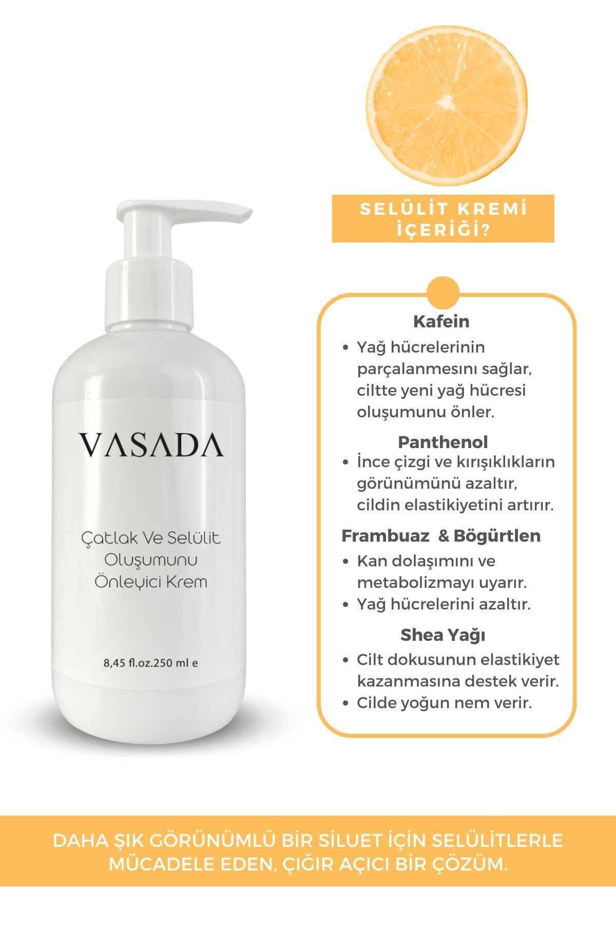 Vasada-250 ml Cream - Preventing Stretch Marks and Cellulite Formation 3