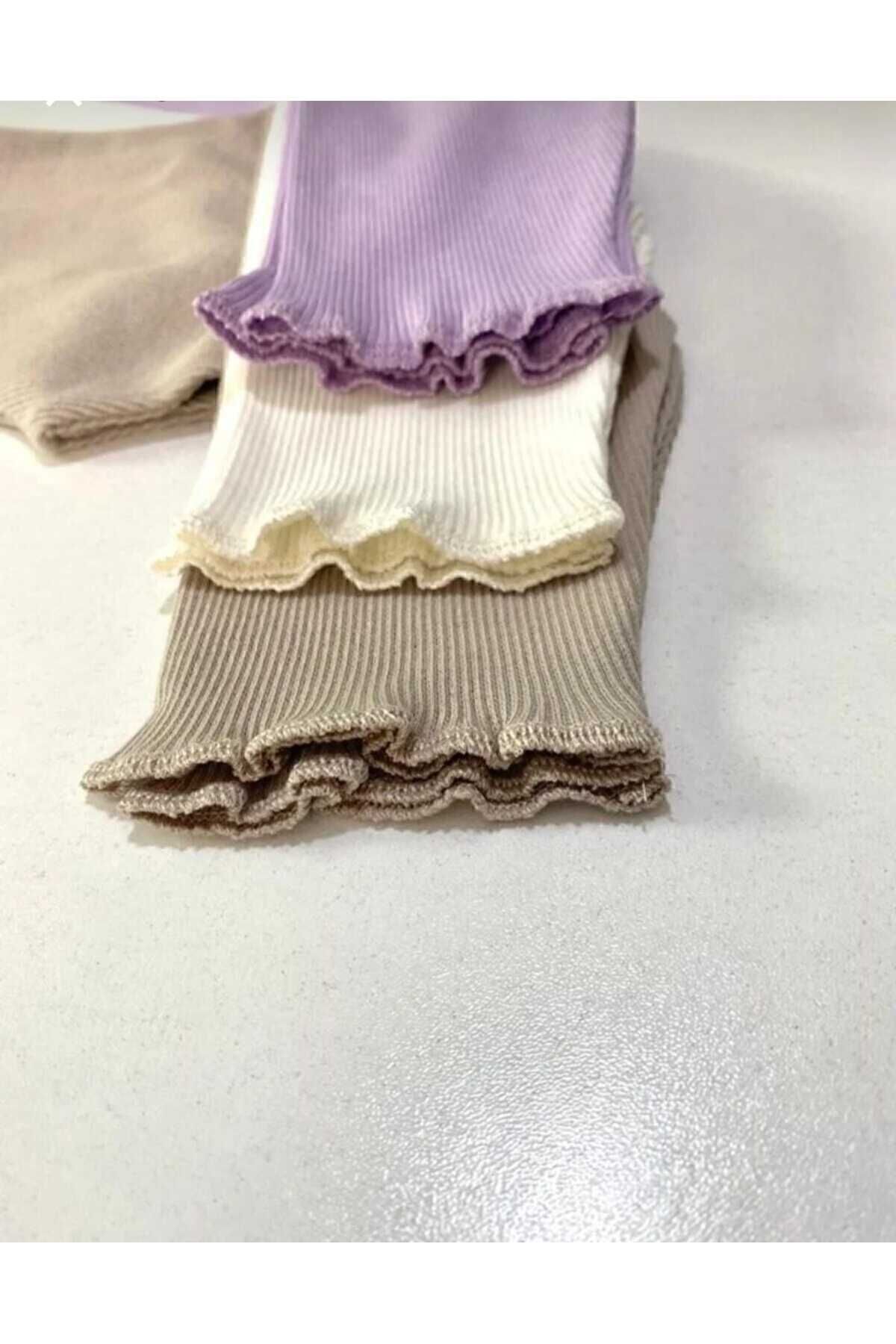 Fitilli Esnek 3lü Bebek Taytı Çocuk Taytı Tek Alt