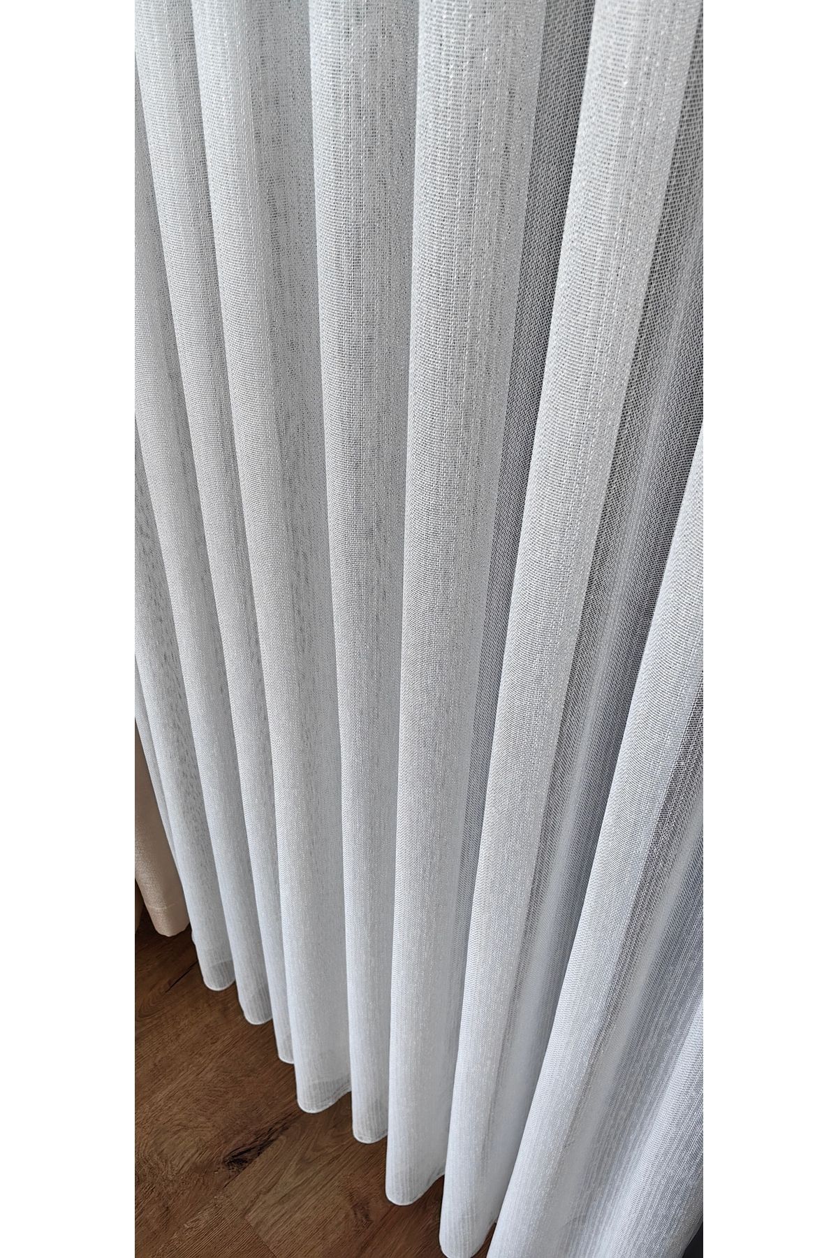 Yuka 1/3 Perdea De Tul Cu Pliuri Frecvente - Lanț Alb Vertical, Fără Riduri, Nu Poate Fi Călcat Fusta - 100x260
