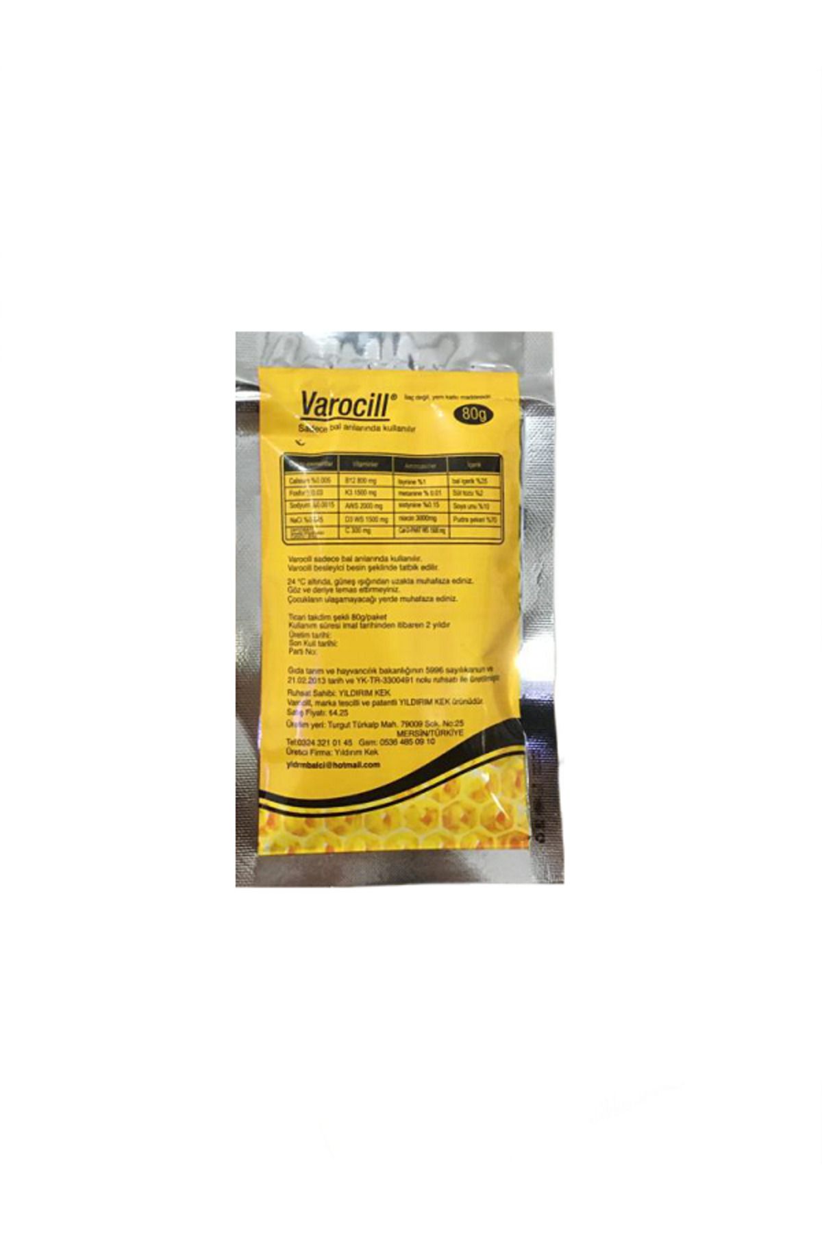 Ak Arıcılık Varocill Arı keki (Varroa ile mücadele) 80g 10ADET