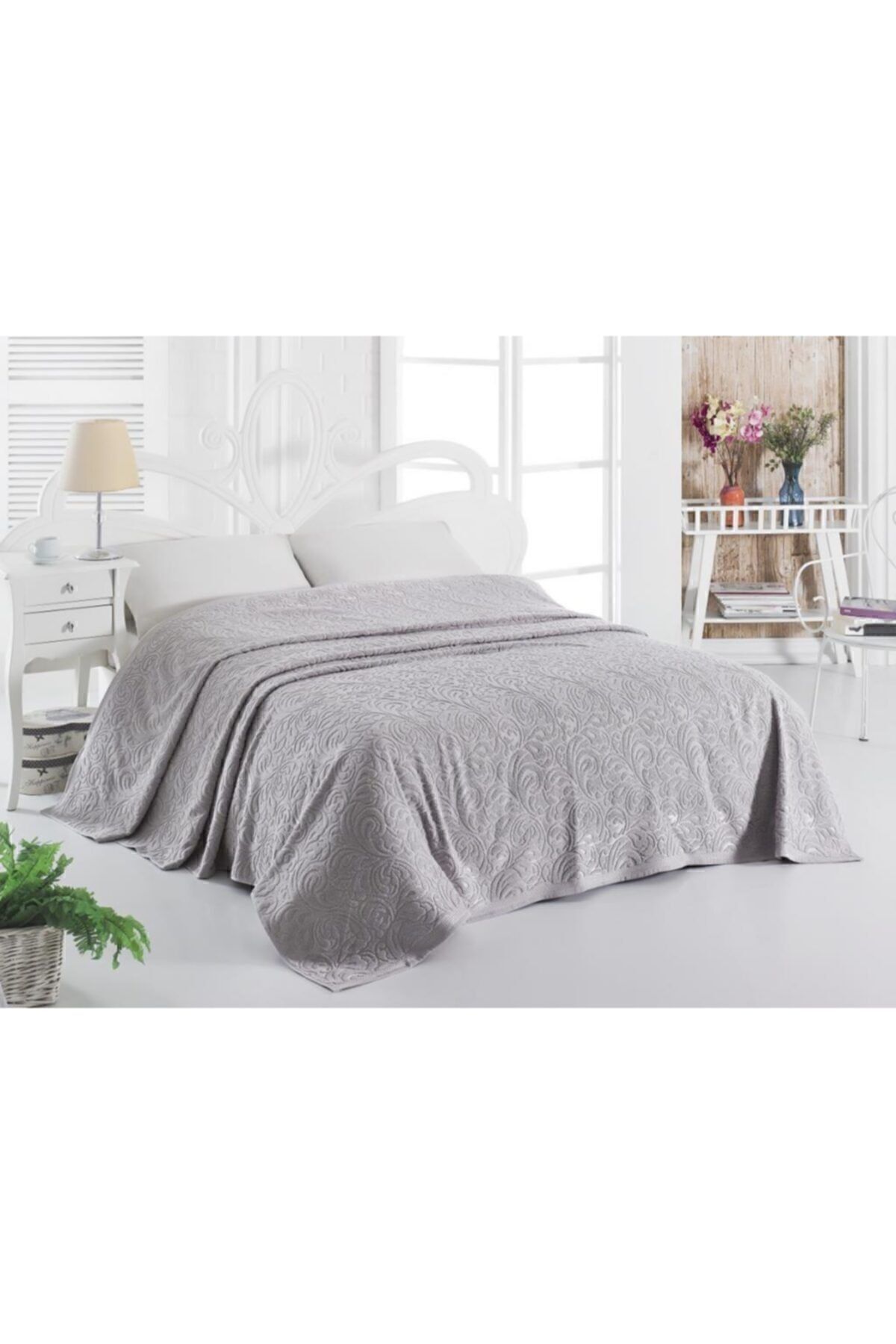 پیکه یک نفره و ست سفید ESRA Single حوله Pike 160x220 سانتی متر Karna Home
