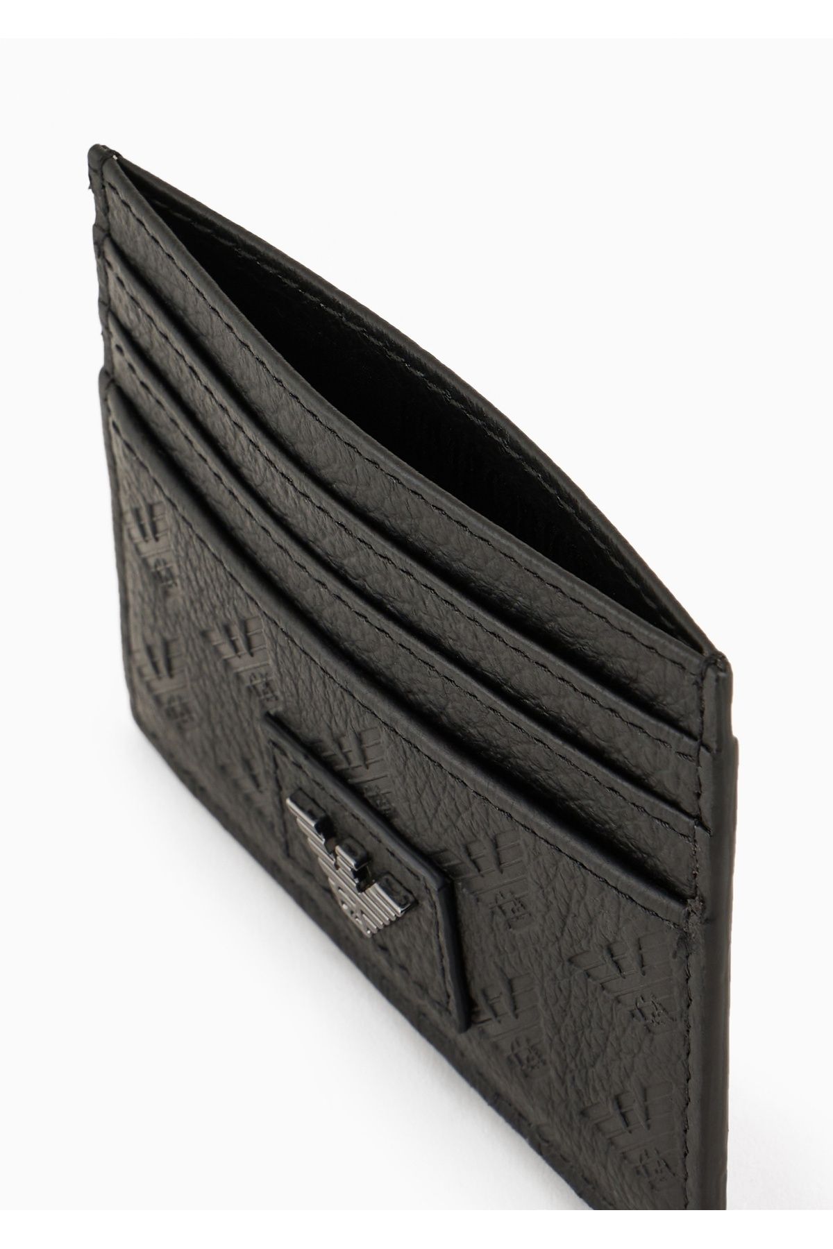 کارت دار مردانه آرم با محفظه داخلی سیاه FEED320 YQ67I 80001 Emporio Armani