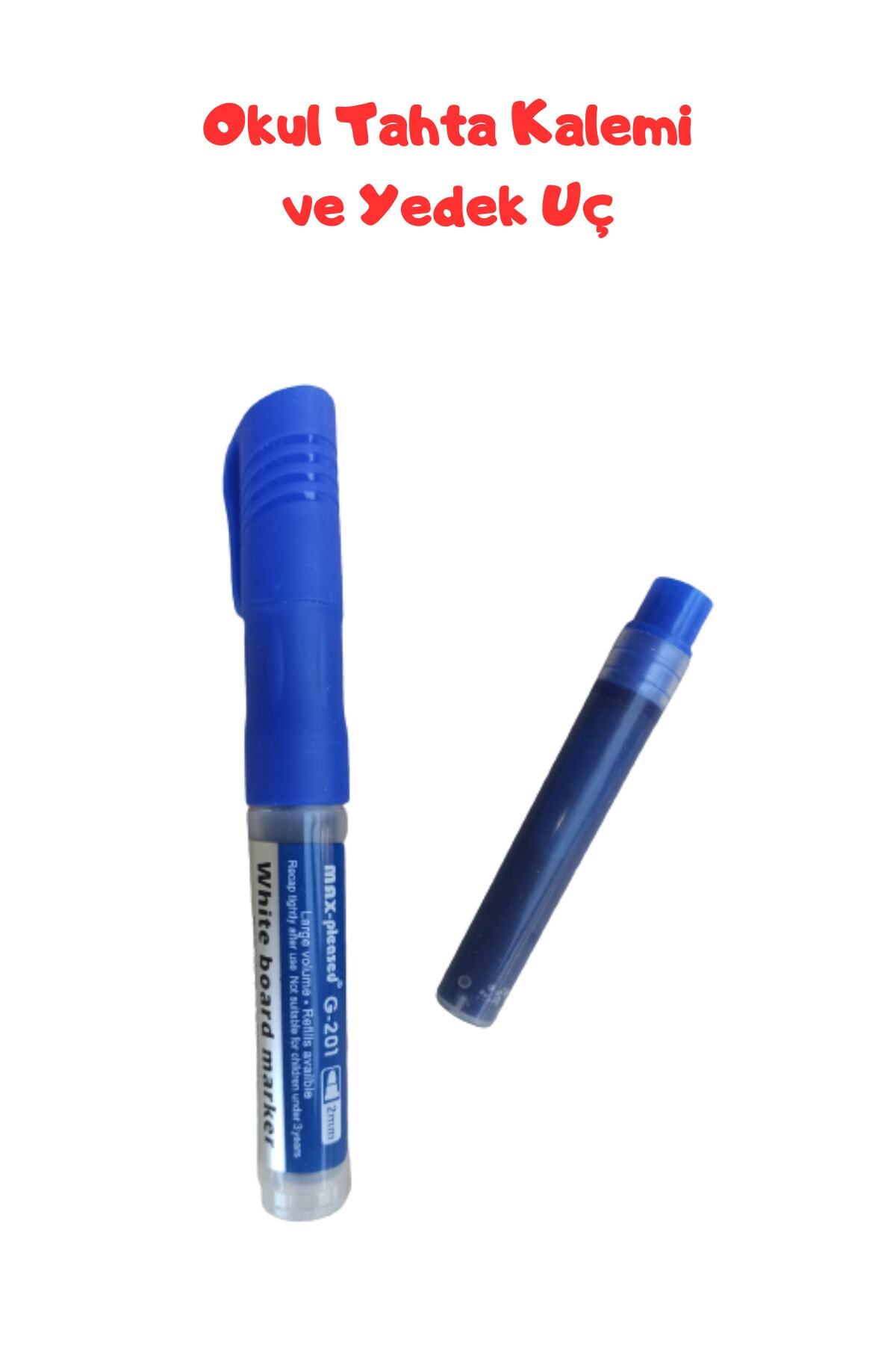 Okul Beyaz Tahta Kalemi, mavi renk boardmarker yedek uçlu