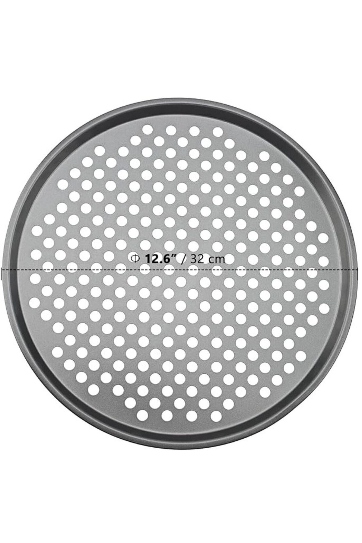TARIK HOME-1 Piece, Perforated, 32 cm Fireproof Non-Stick Pizza Tray 2