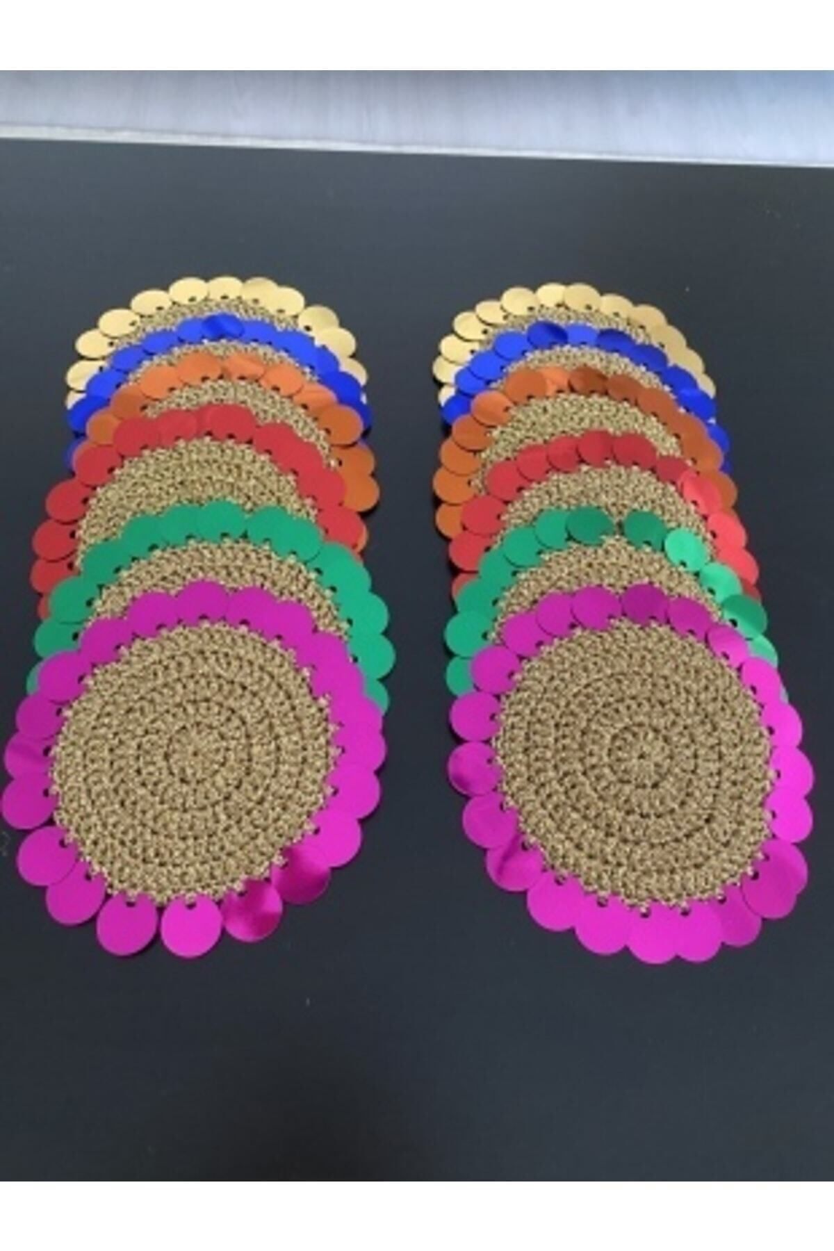 NehiripekHome-Sequined Presentation Plate Coffee Coaster Set 1 3