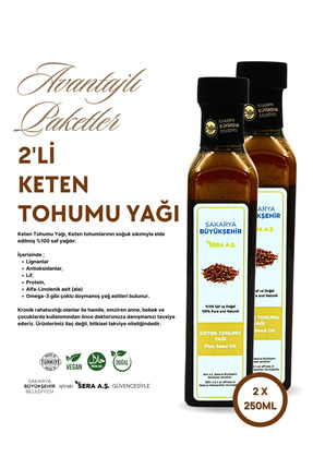 SBB SERA 2’li Keten Tohumu Yağı (2X250ML) - % 100 Saf Doğal - Keten Yağı