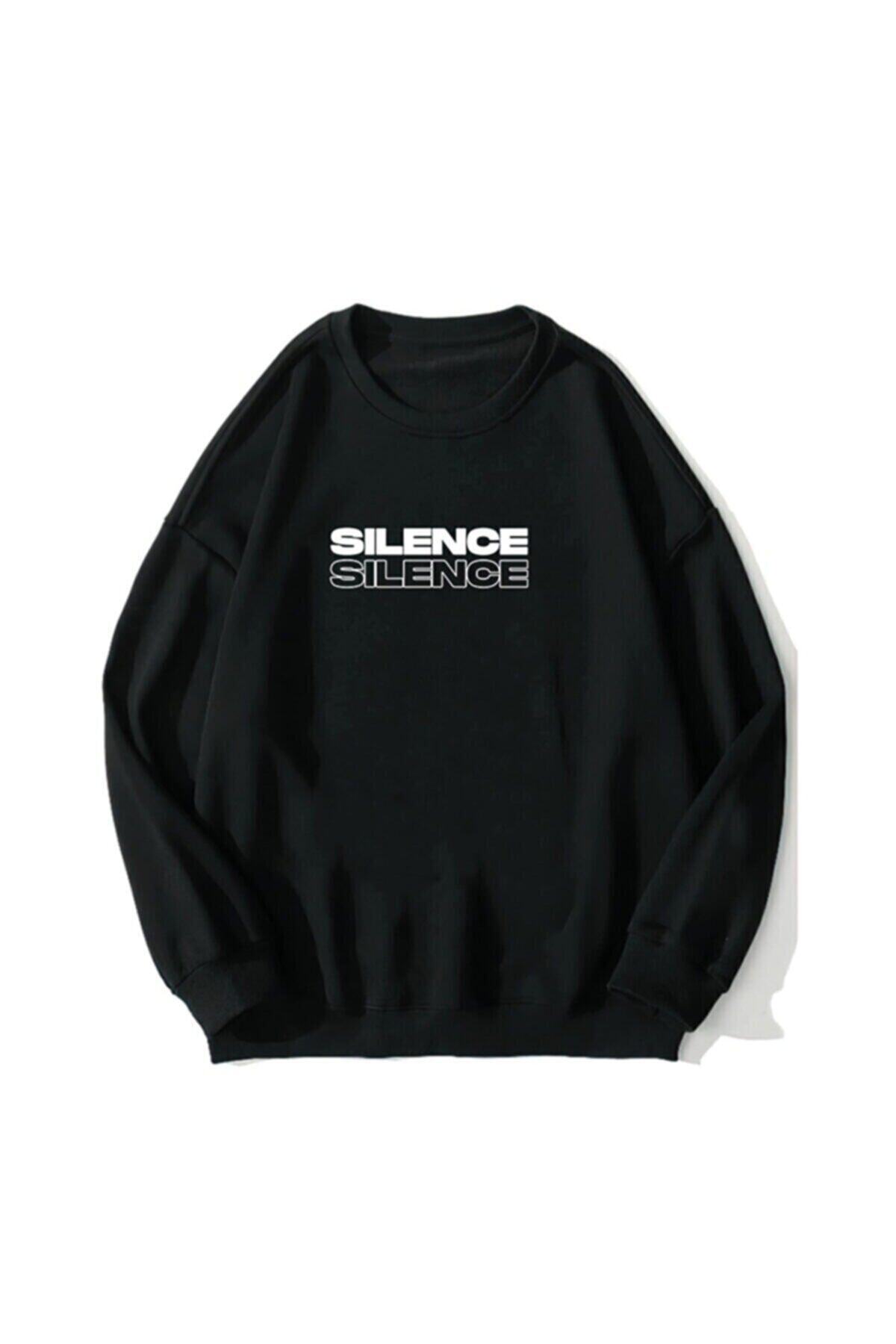 Blackjack Clothing Sılence Oversize Sweatshirt Crew Neck