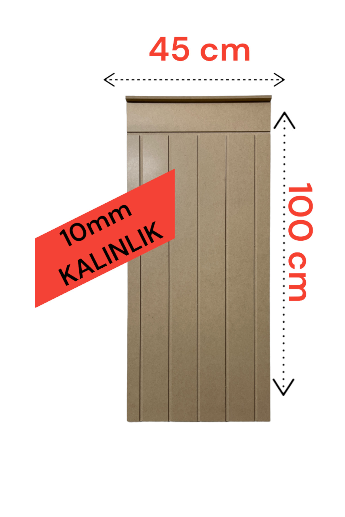 Decorative Wall Panel ( 45 X 100 Cm ) Paintable Wood 10 Mm Raw Mdf Wall Panel