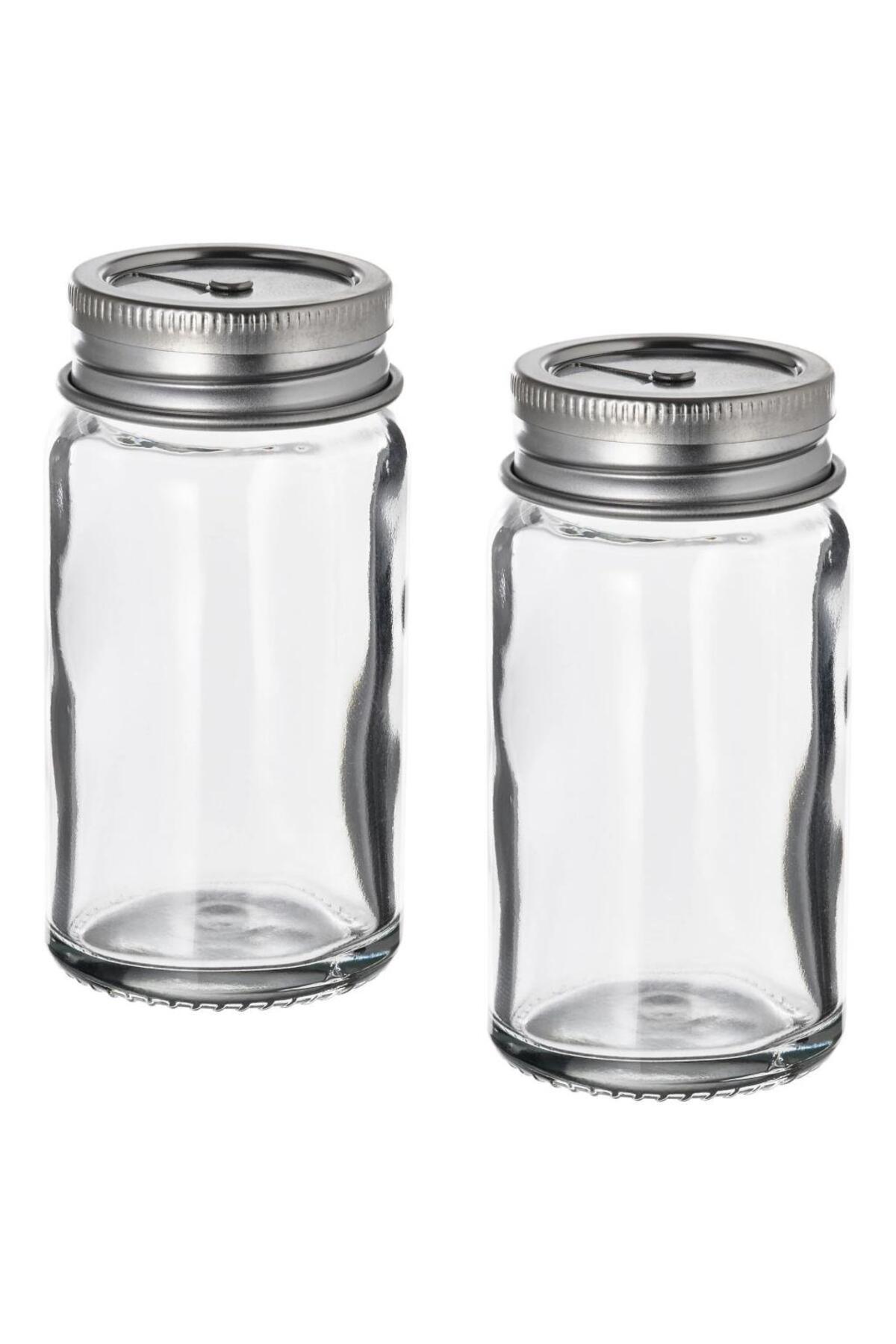 IKEA Cıtronhaj Tuzluk / Karabiberlik - Cam - 8 Cm - 2 Parça