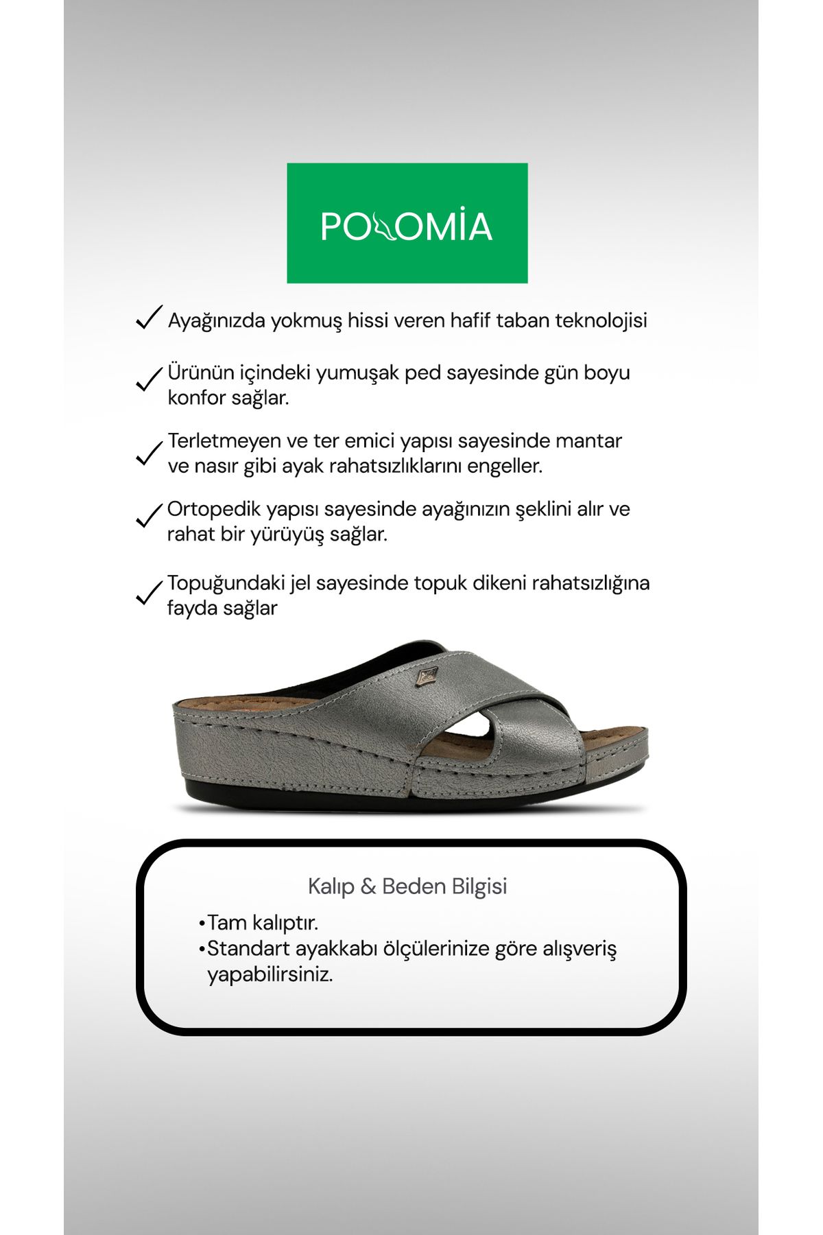 POLOMİA-Papuci de casă ortopedici cu talpă groasă, cu dungi duble, cu gel pentru călcâi - Lara 6