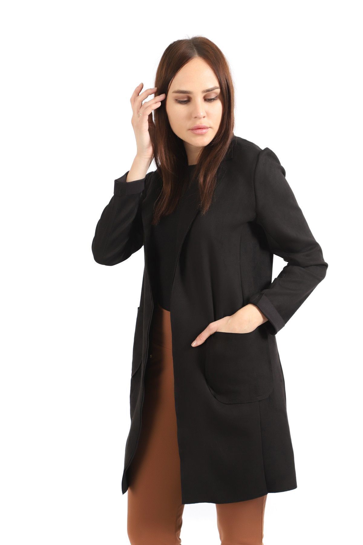  Sense Siyah Süet Ceket | CKT32350