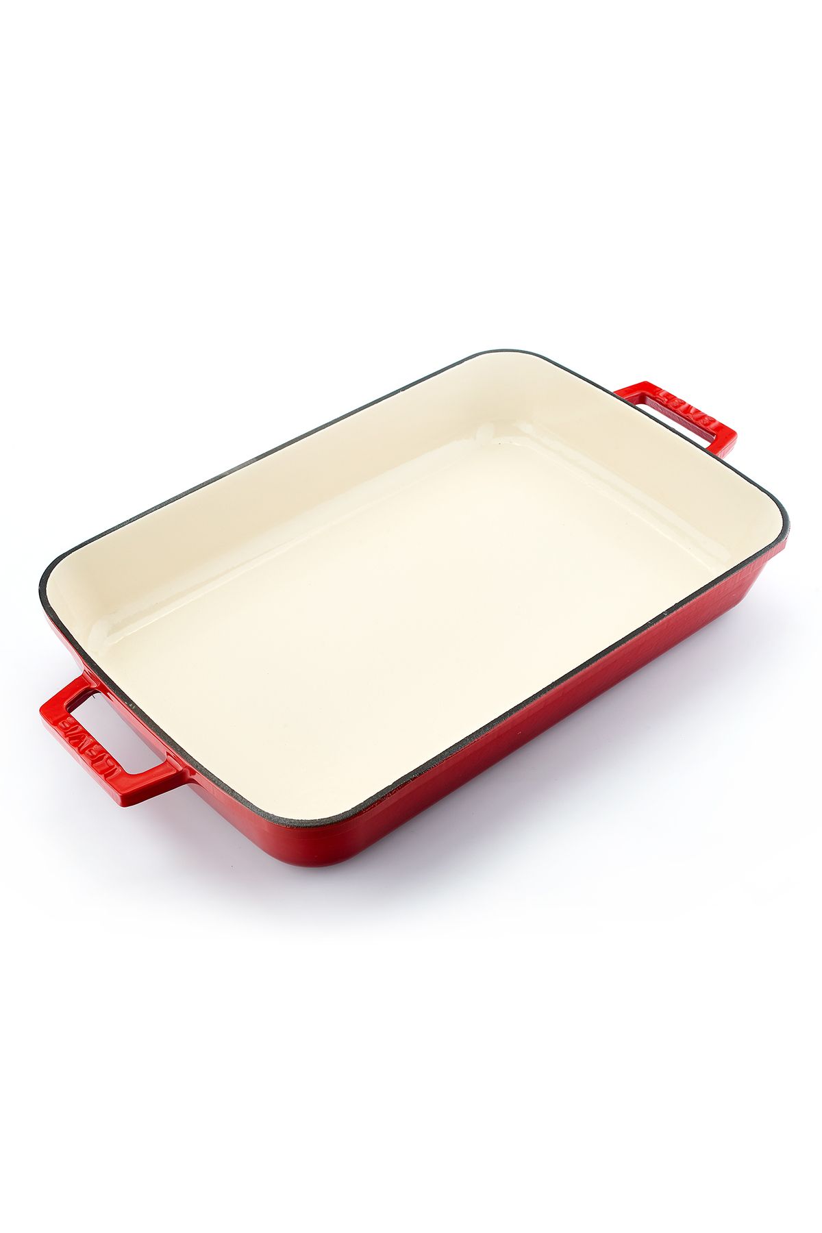 Lava-Cast Rectangular Rosto and Oven Tray Cast Iron Monolithic Double Handle Edition Series Size 26x 3