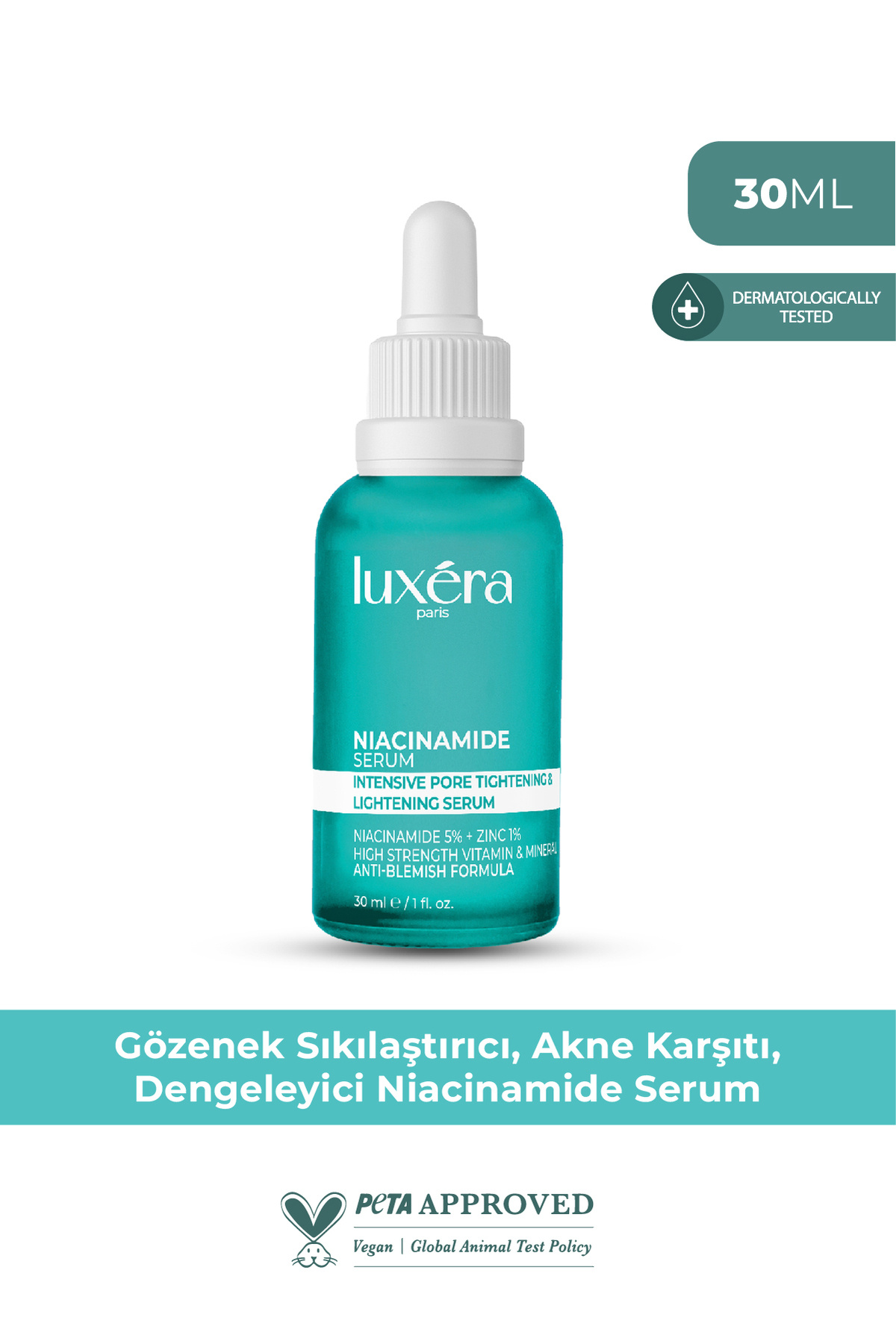 سرم نیاسینامید گیاهی ضد منافذ، متعادل کننده چربی و ترمیم کننده (5% نیاسینامید روی PCA) — LUX102 — تصویر 1 از 5