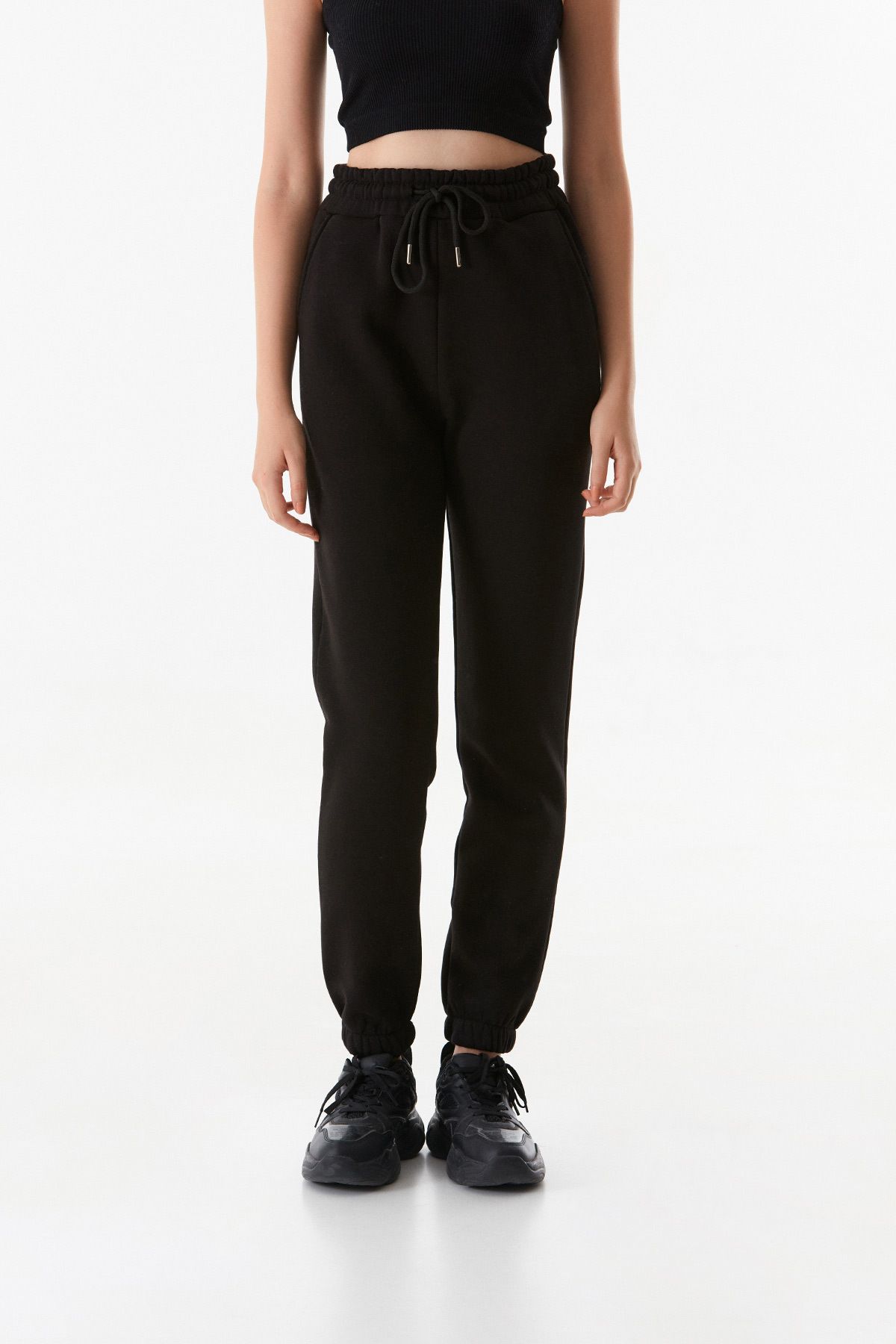 Fulla Moda-Jogger Sweatpants with Pockets and Elastic Waist 3