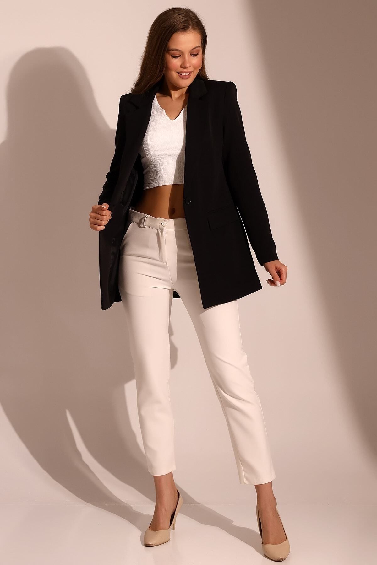 blazer à un bouton modèle veste