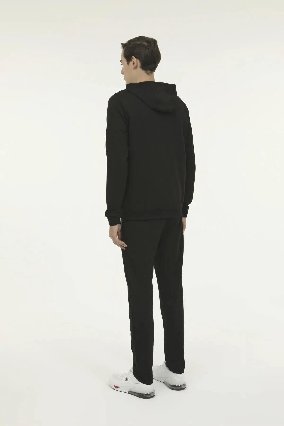 شلوار گرمکن مردانه مشکی لامبرجک | 4KETKZY35365 اورجینال - تصویر 6