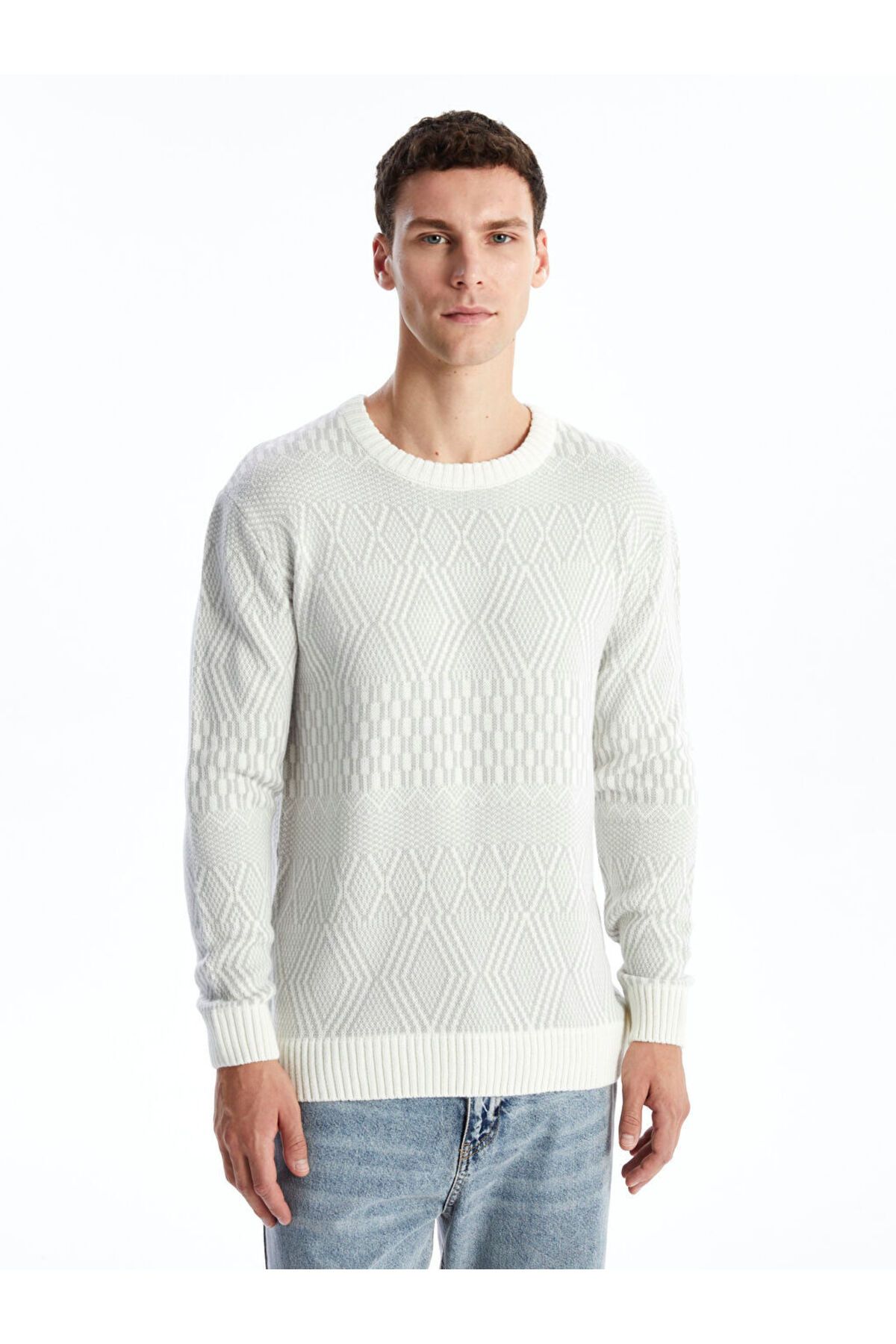LC Waikiki-Crew Neck Long Sleeve Men's Knitwear Sweater - W47237Z8 1