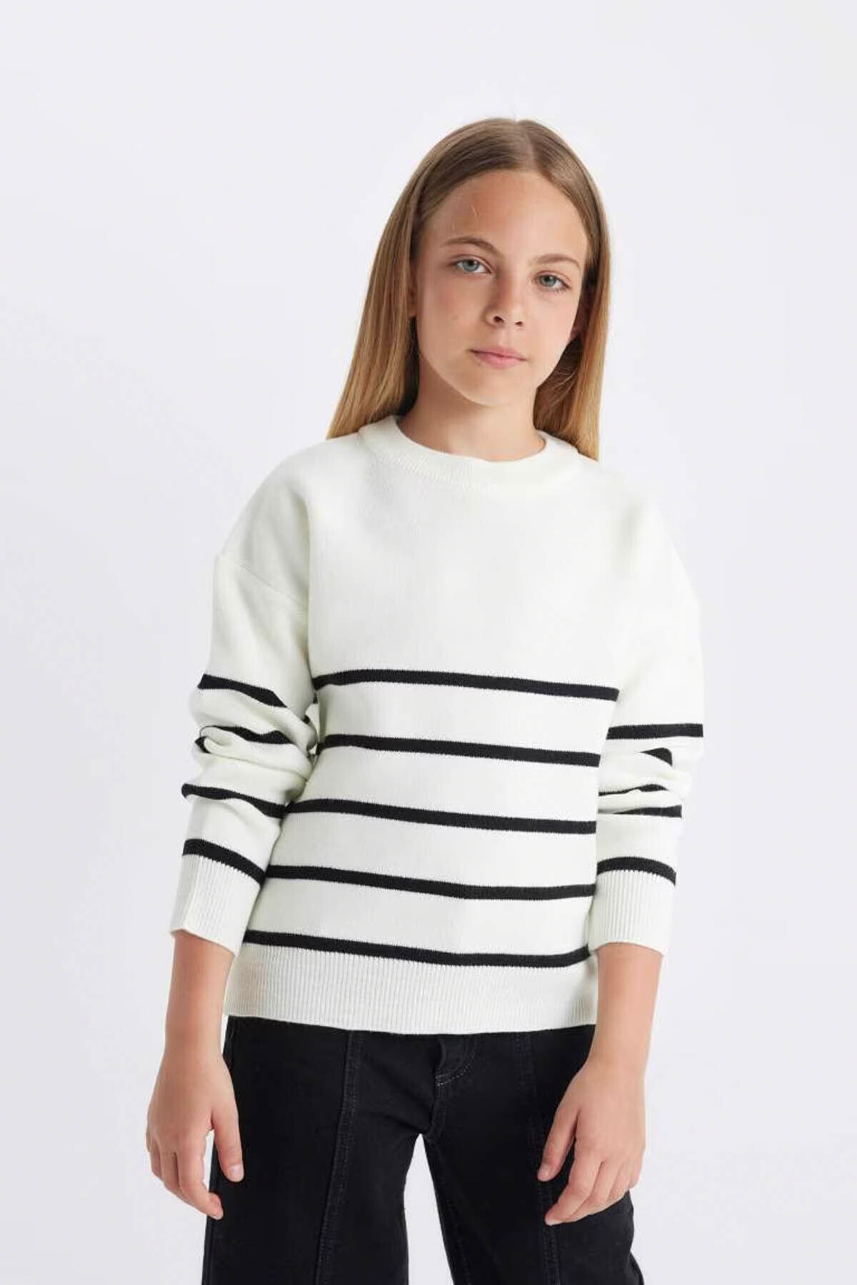 بافت و پلیور دخترانه برند دفاکتو Defacto اصل 25K801005028 - تصویر 3