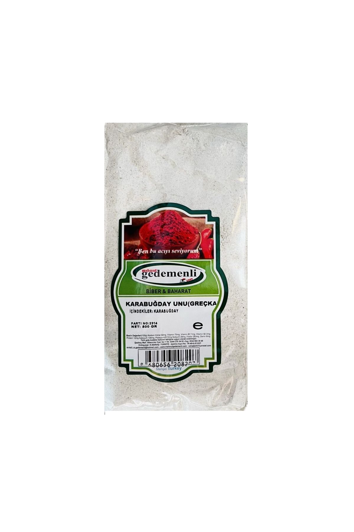 GEDEMENLİ KARABUĞDAY UNU ( GREÇKA) 500 GR