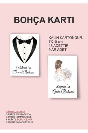 ZY TASARIM ZY Gelin Damat Bohçası Kartları, Gelin Çeyiz Bohça Kartı, Bohça Ka...