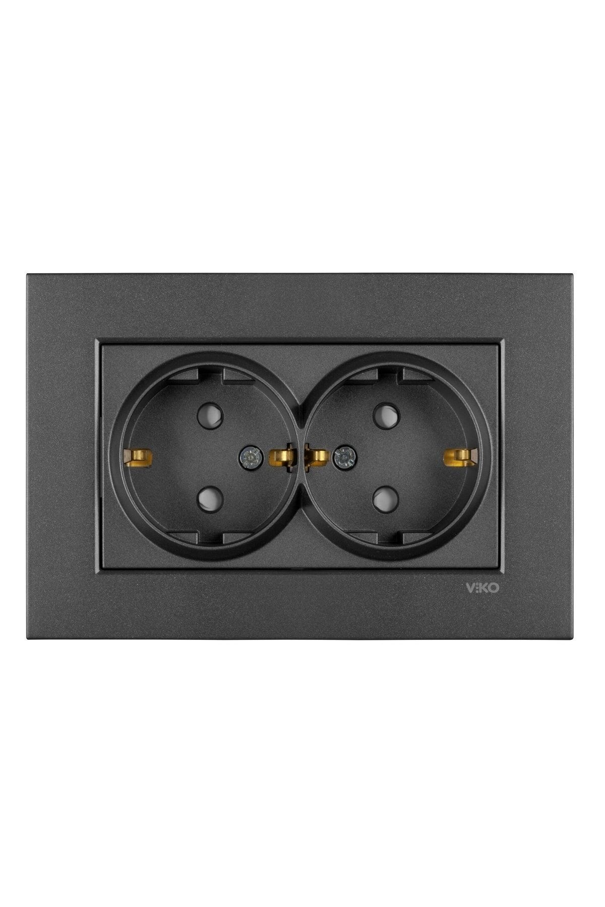 VİKO Artline Novella Füme Ikili Topraklı Priz Çerçeveli 92605458-c1