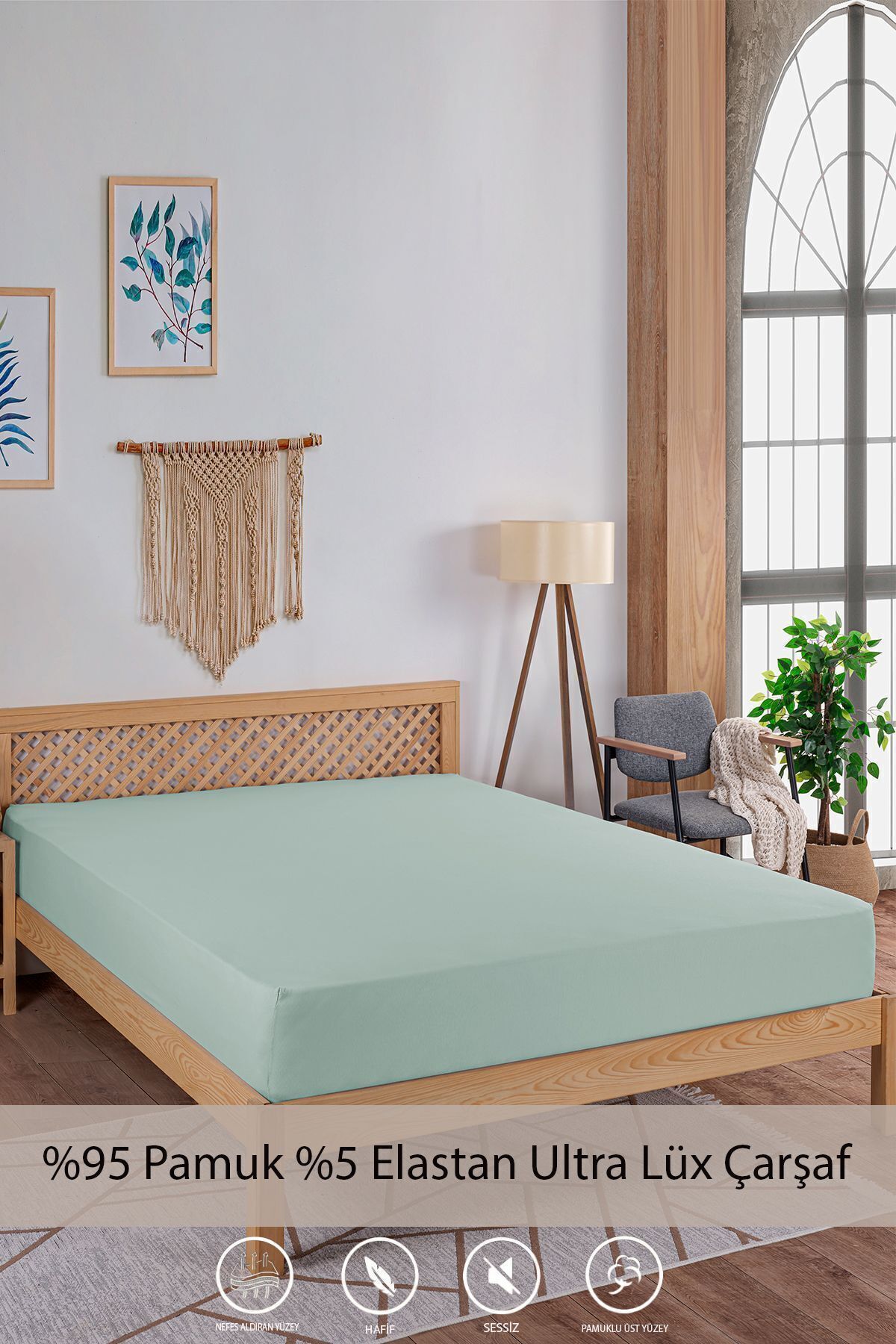 y.h yıldızer home collection Penye-likralı Lastikli Çarşaf, 180×200 Battal Boy %100 Pamuk-elastan Örme Kumaş, 200 Gr/m²