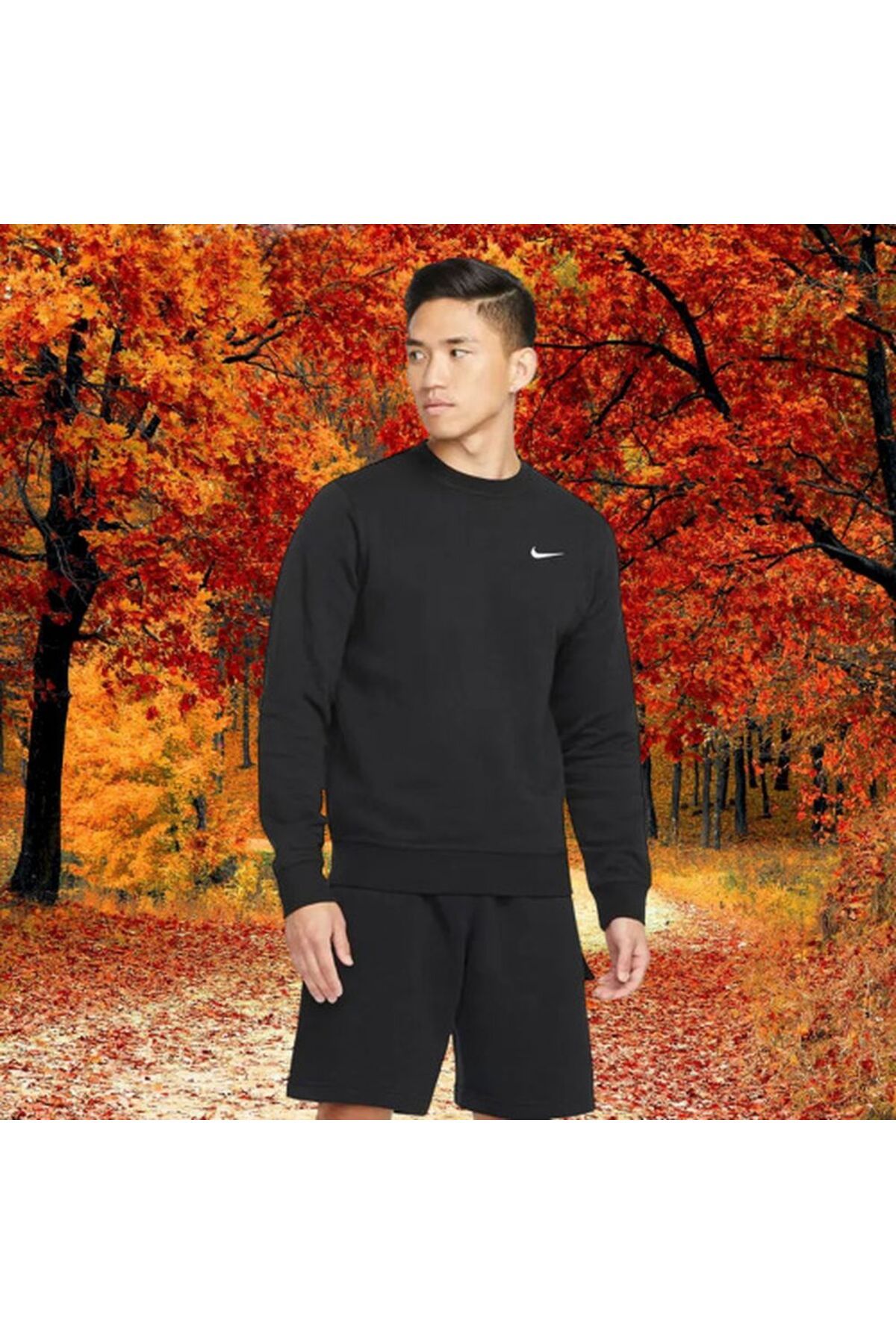 Nike Men s Swoosh Logo Sweatshirt 839667 010 Erkek Giyim