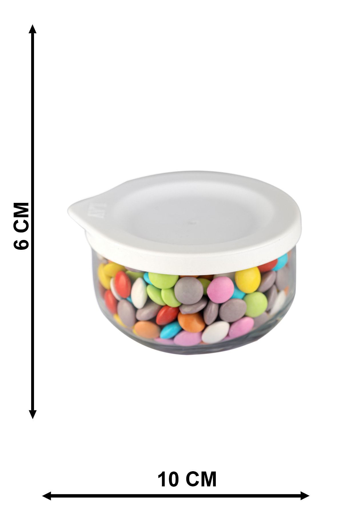 Karçiçeği Home-380 Cc 6-Piece Storage Container Jar Set with Leak-Proof Lids and Labels White 5