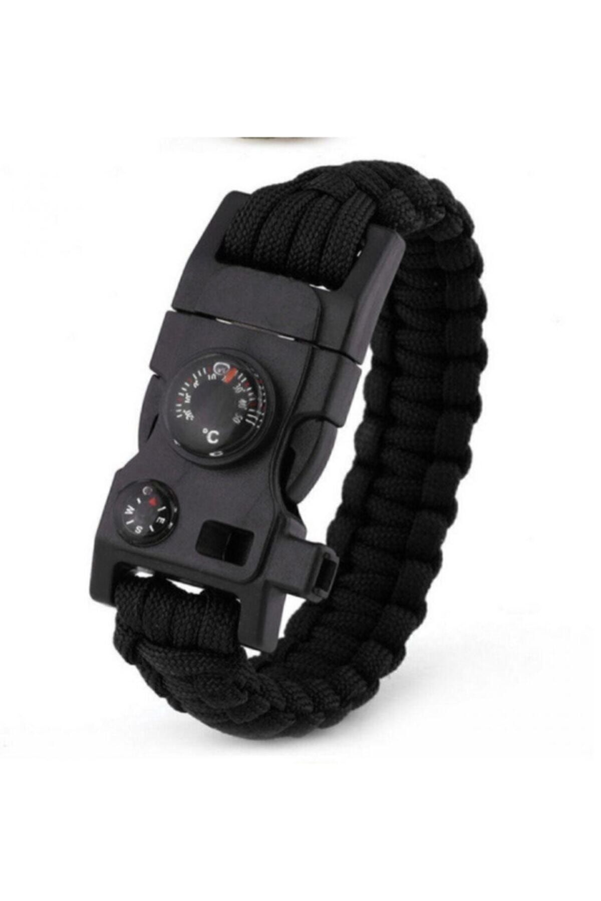 Paracord Cobra Survival 15 In 1 Compass Thermometer Bracelet with Fire Starter