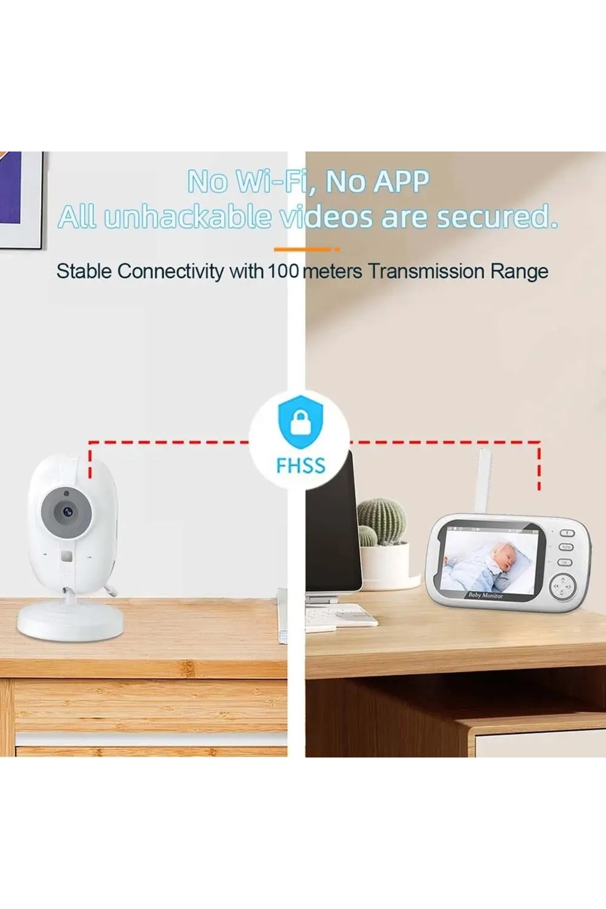 solutions technology Ağlama Uyarılı,Sesli konuşma,8 ninni Telsiz sistemi Lcd Ekranlı Gece Görüşlü Bebek İzleme Cihazı fotoğrafı 4 (önizleme)