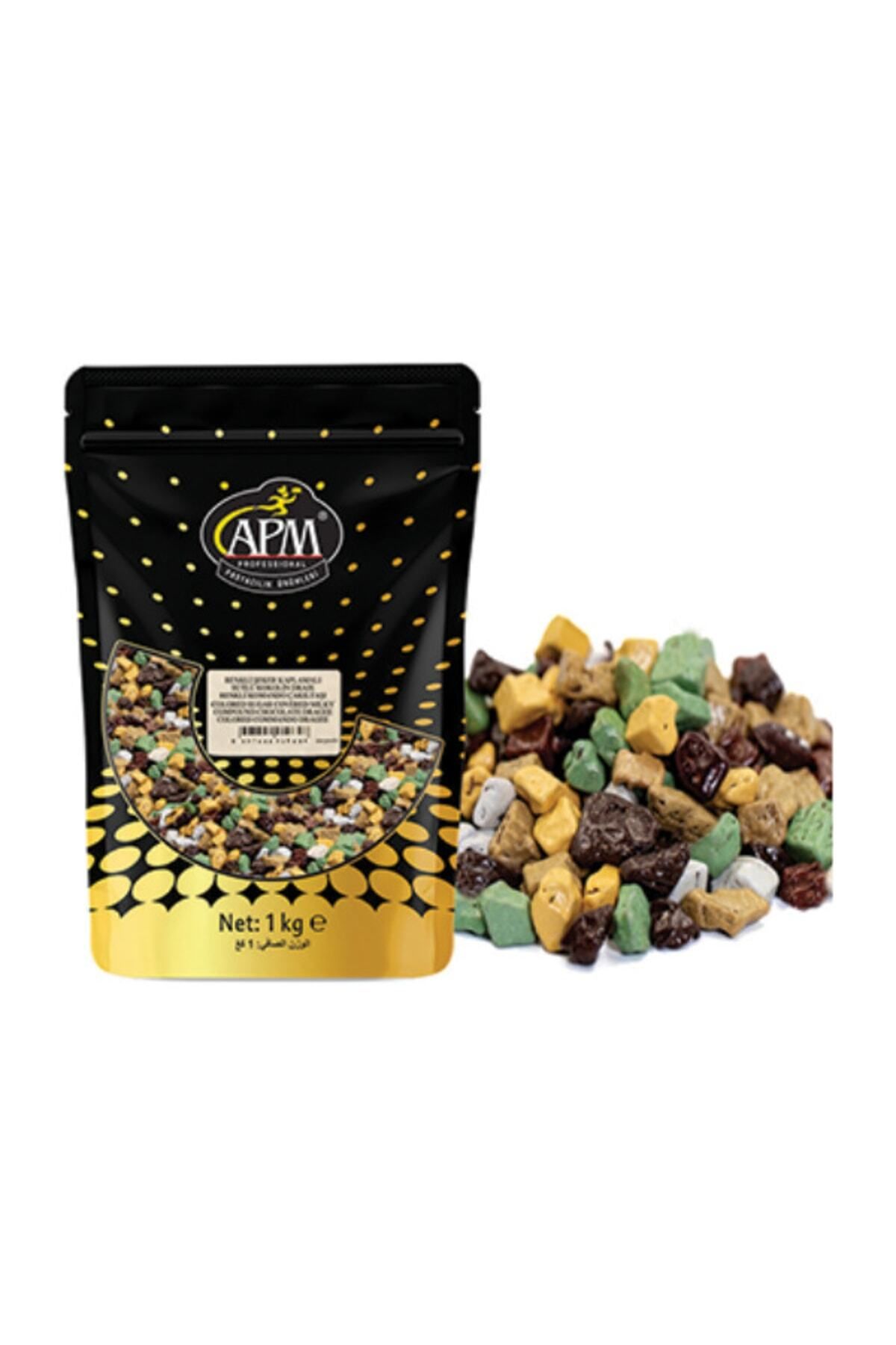 APM Renkli Şeker Kaplamalı (çakıl Taşı) Sütlü Kokolin Draje 1 Kg