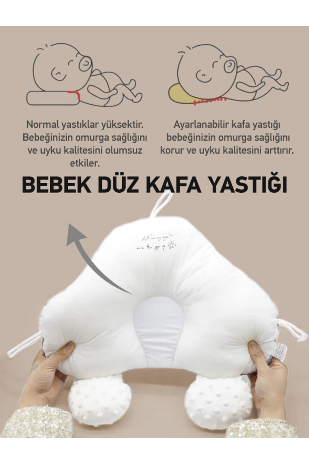 i lin baby Bebek Yastığı, Düz Kafa Yastığı, Bebek Kafa Yastığı, Ayarlanabilir Düz Kafa Sendromu Önlem Yastığı fotoğrafı 5 (önizleme)