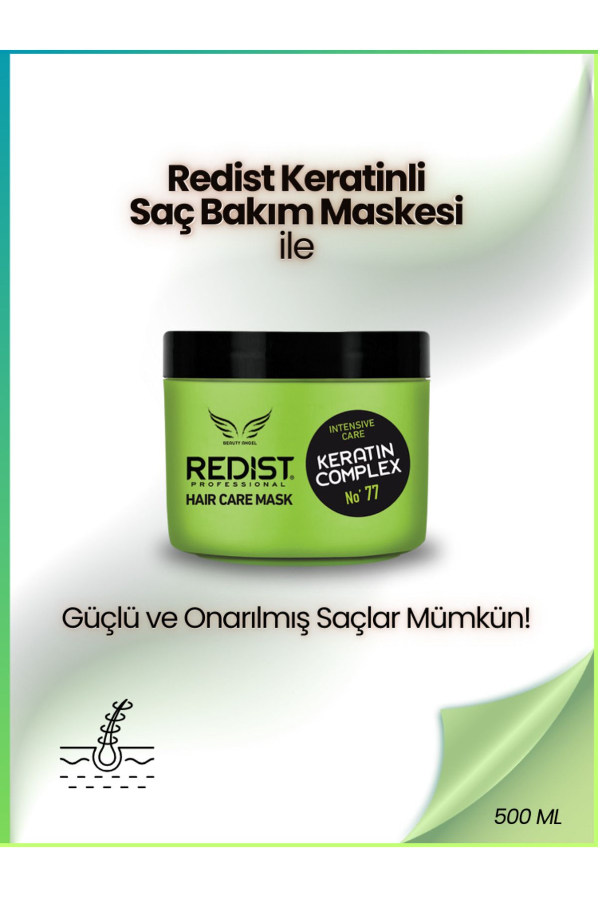 Aşırı Yıpranmış Ve Yanmış Saçlar Için Hızlı Saç Uzatan Keratinli Saç Bakım Maskesi 475 ml
