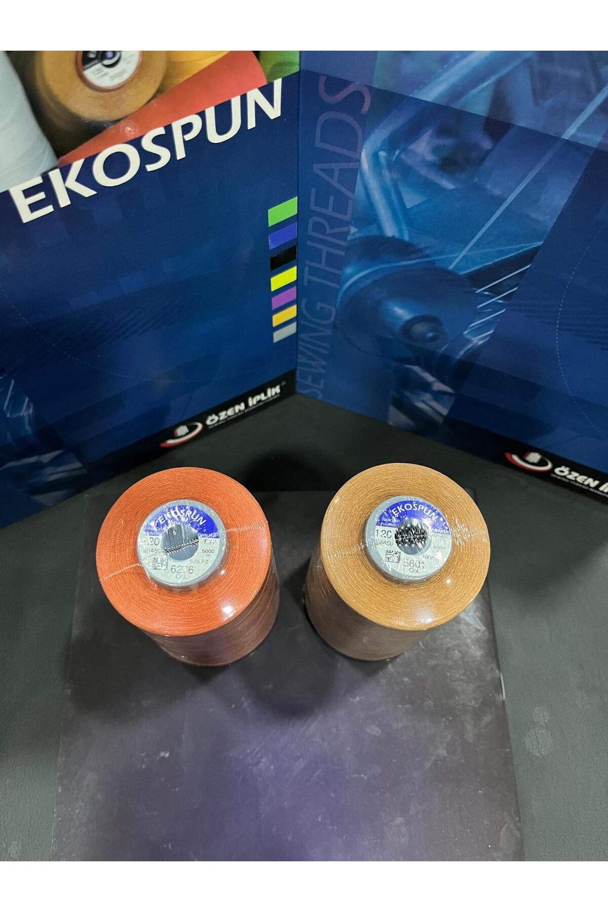AYHANMAK-Set of 2 Sewing Thread 120 No 5000m Polyester Ekospun, High Strength, Ultra Quality 3