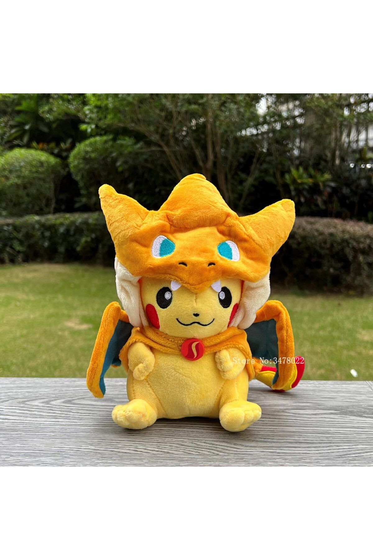 Takara Tomy 22cm plush toy figure in Pikachu mega charizard y costume Trendyol