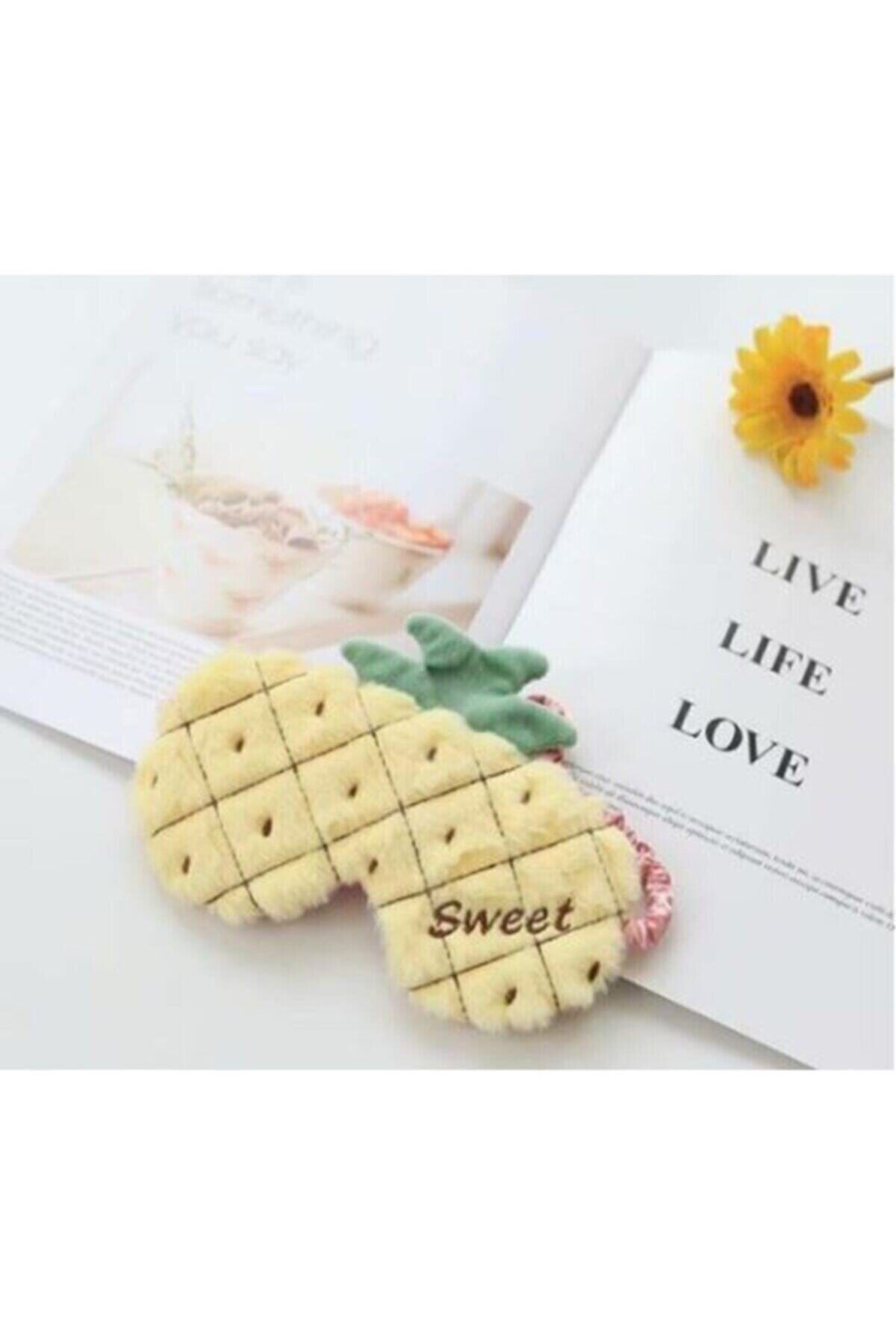 Bade Hediyelik-Plush Pineapple Sleeping Eye Patch 1
