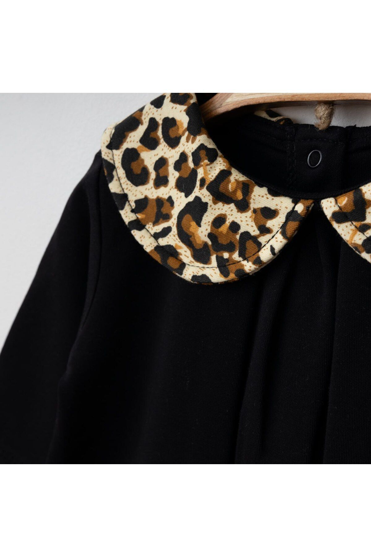 Minimus Yenidoğan Pamuklu Kız Bebek Takım Brown Leopar Bandanalı Kız Bebek Tulum Alt Üst Takımı 0-12 Ay fotoğrafı 2 (önizleme)