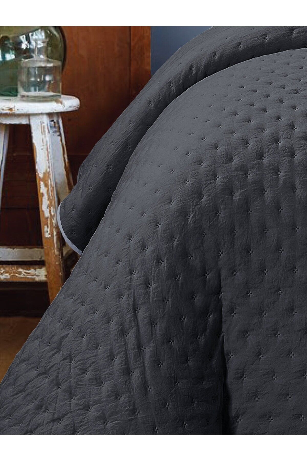 Bella Home-طقم مفرش سرير ناعم مغسول على الوجهين 3