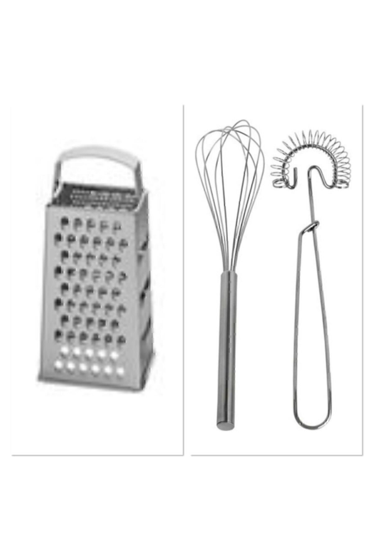 Steel Grater + 2 Whisk