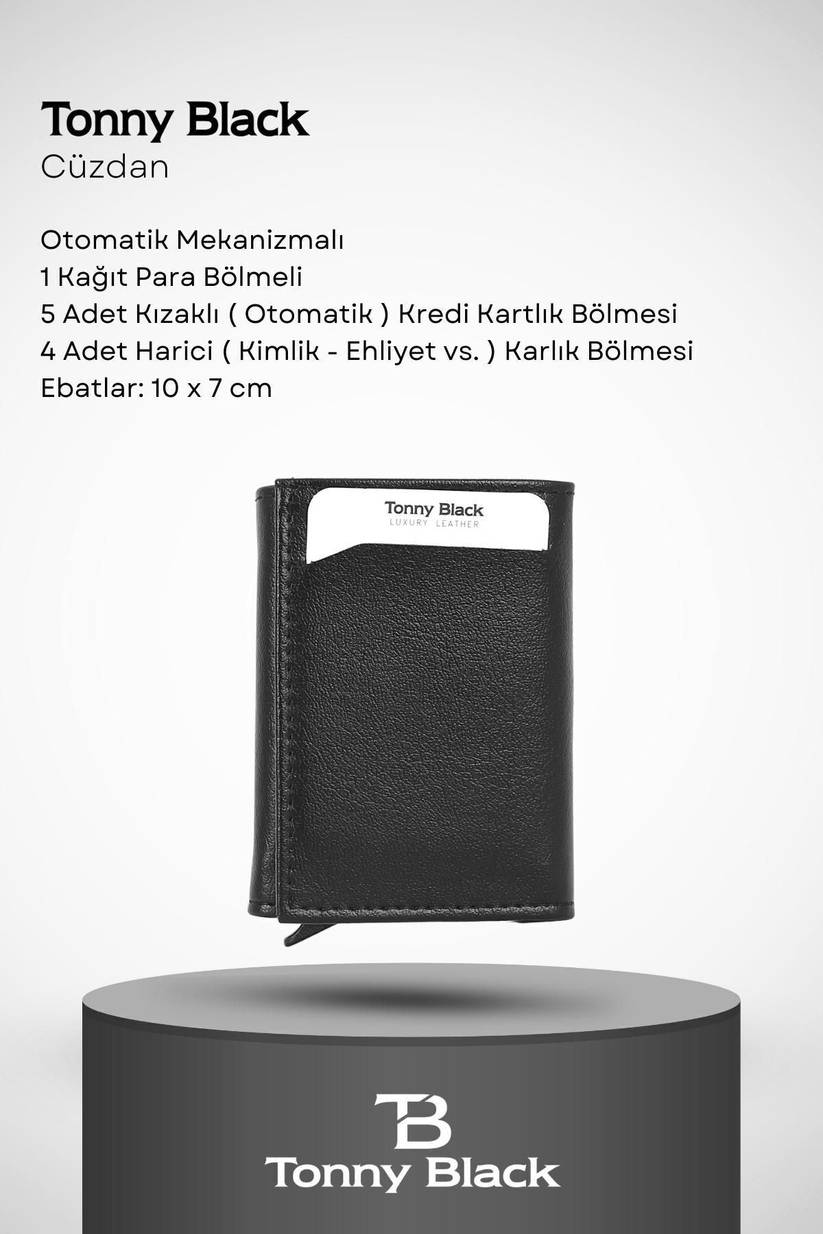 Erkek Özel Hediye Kutulu 4lü Set Şık Deri Cüzdan Kemer Kartlık Parfüm Seti