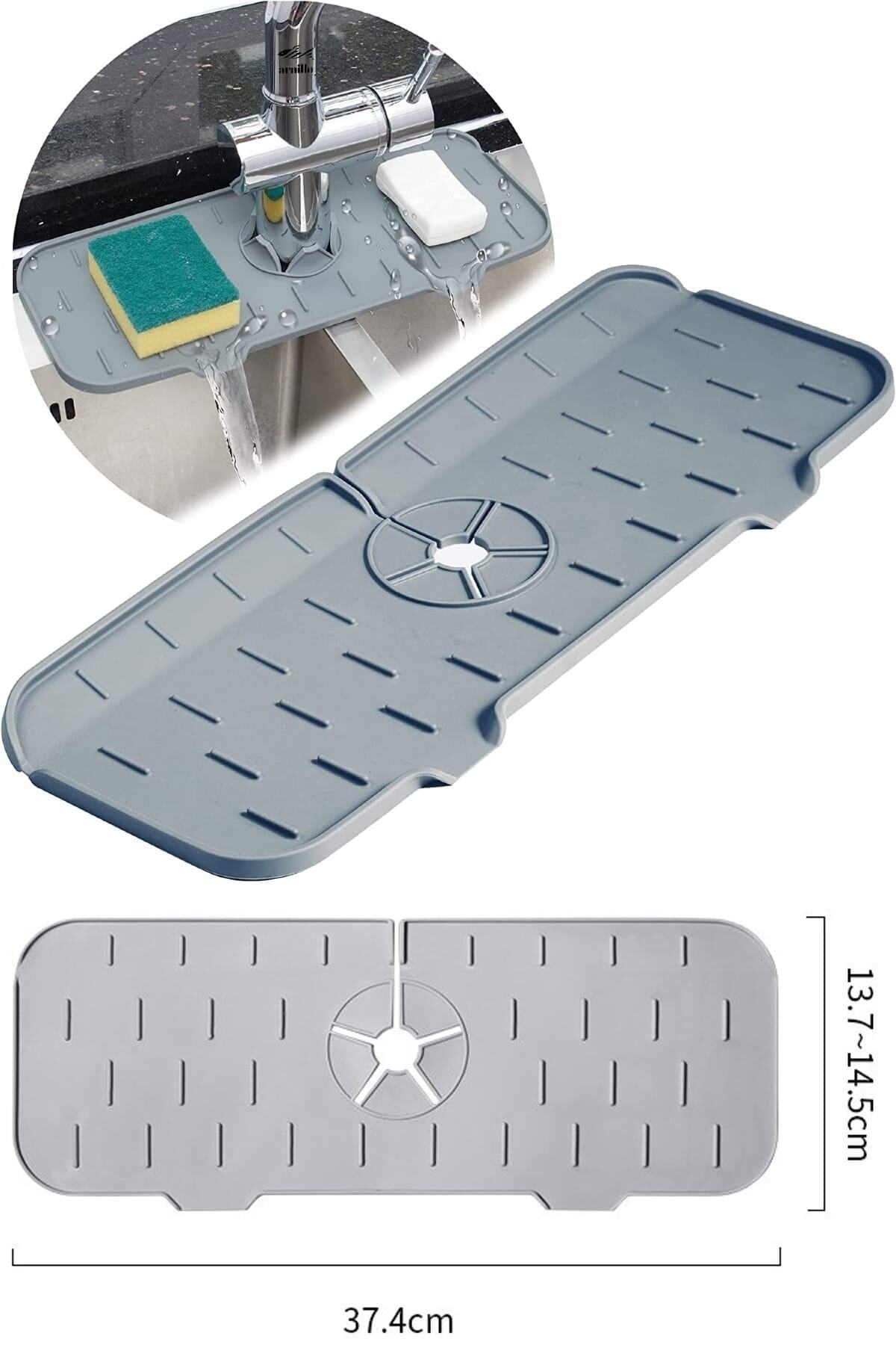 İndirimKap Su Tutucu Musluk Matı Mutfak Ve Banyo Için Koruyucu Musluk ...